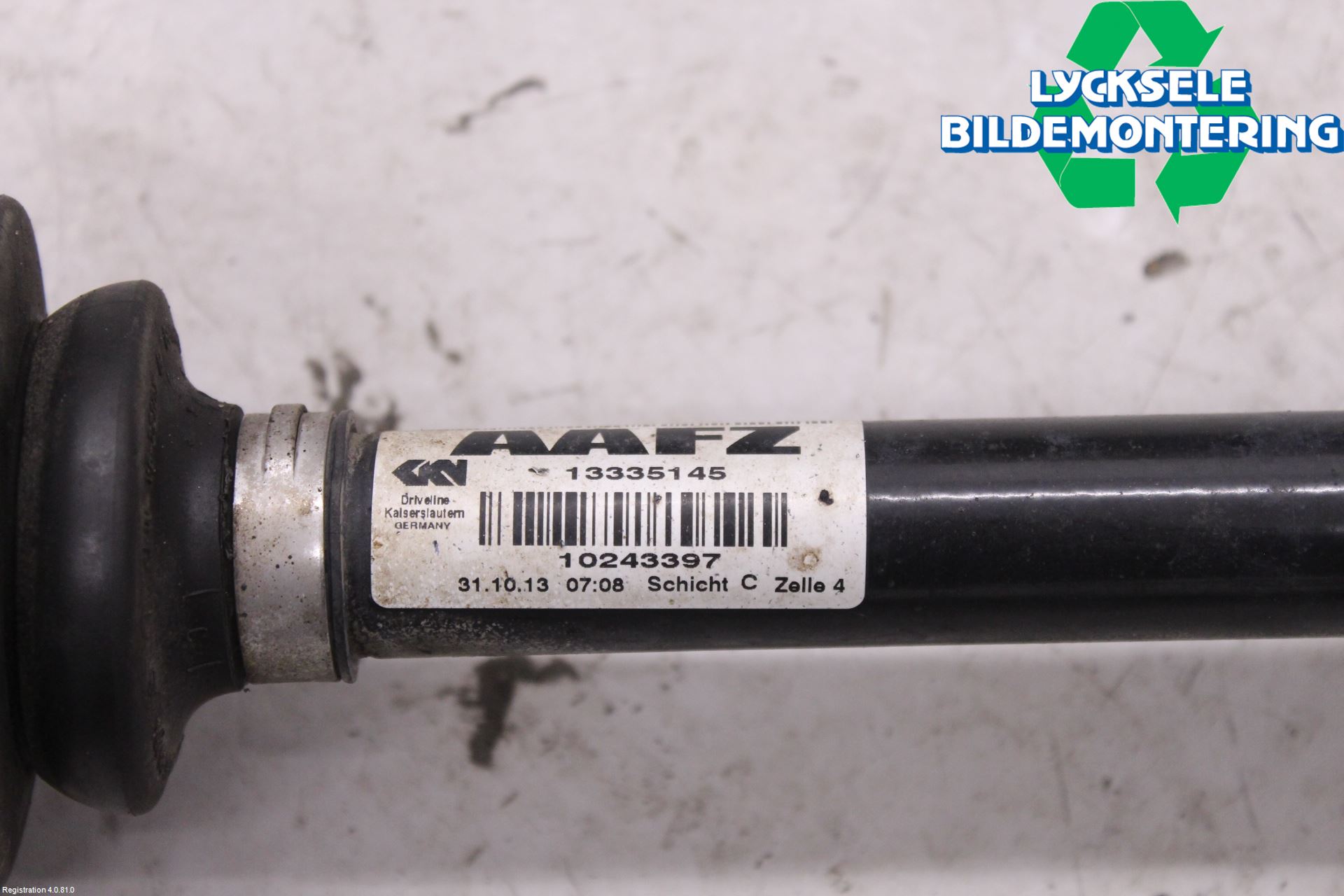 Opel ASTRA J 10-15 Drivaxel Fram Vänster