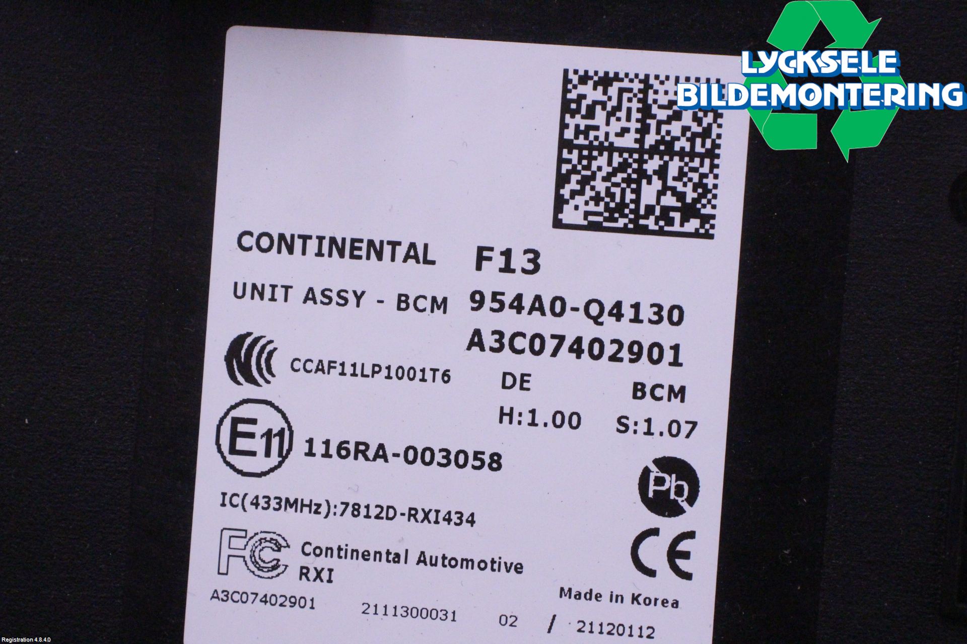 Kia NIRO (DE) 17-22 Styrenhet Övrigt