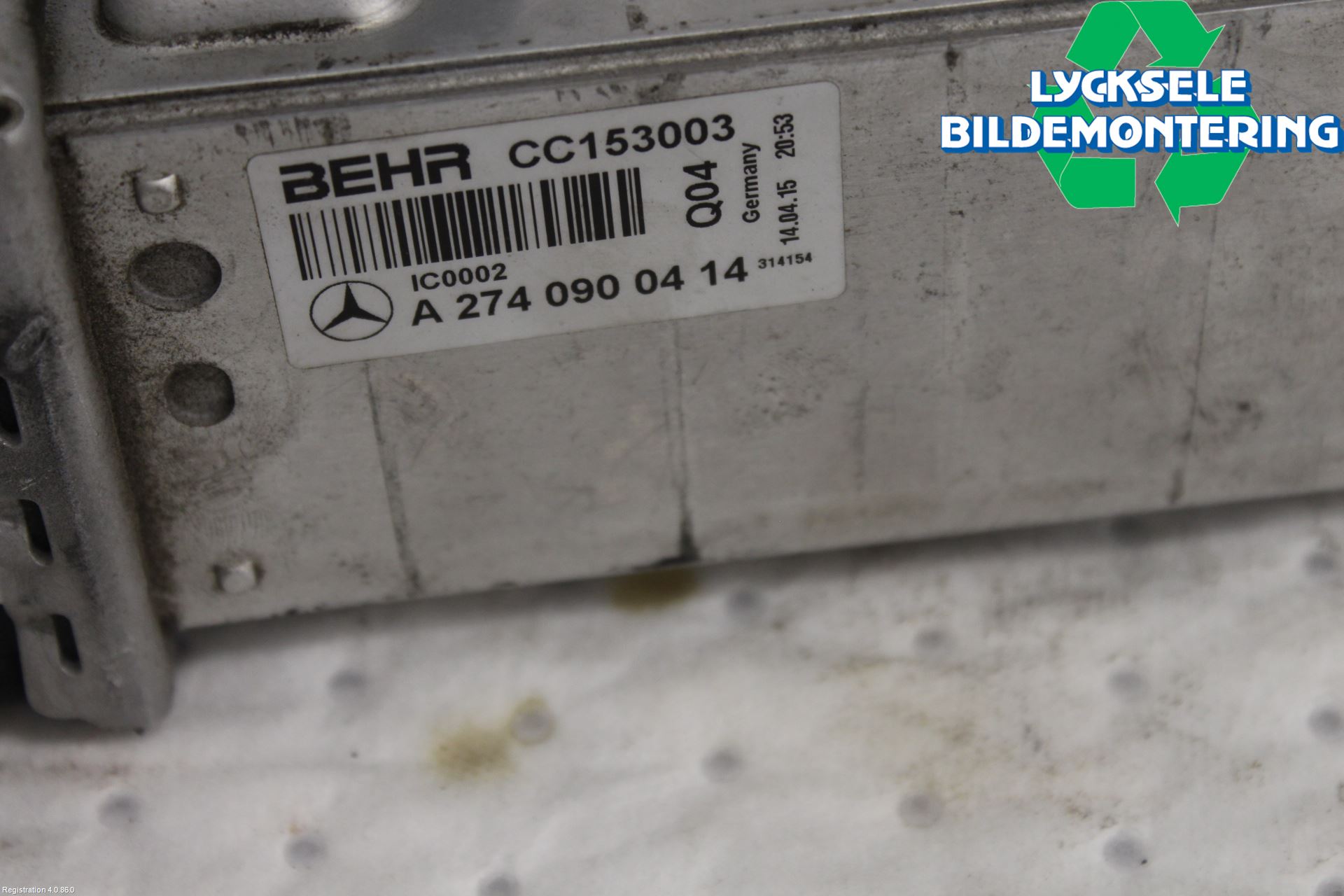 Mercedes-Benz MB C-KLASS (W205) 14-21 Laddluft-Intercooler Kyl