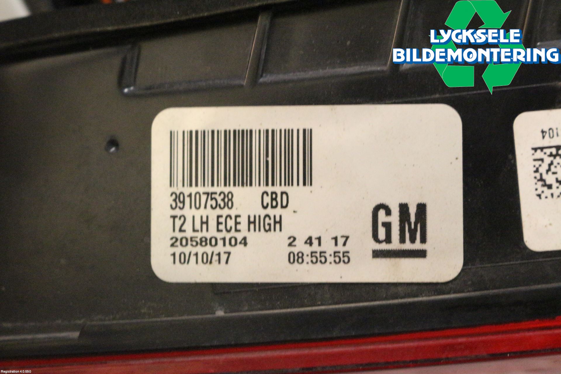 Opel INSIGNIA 17- Bakljus Lucka Vä