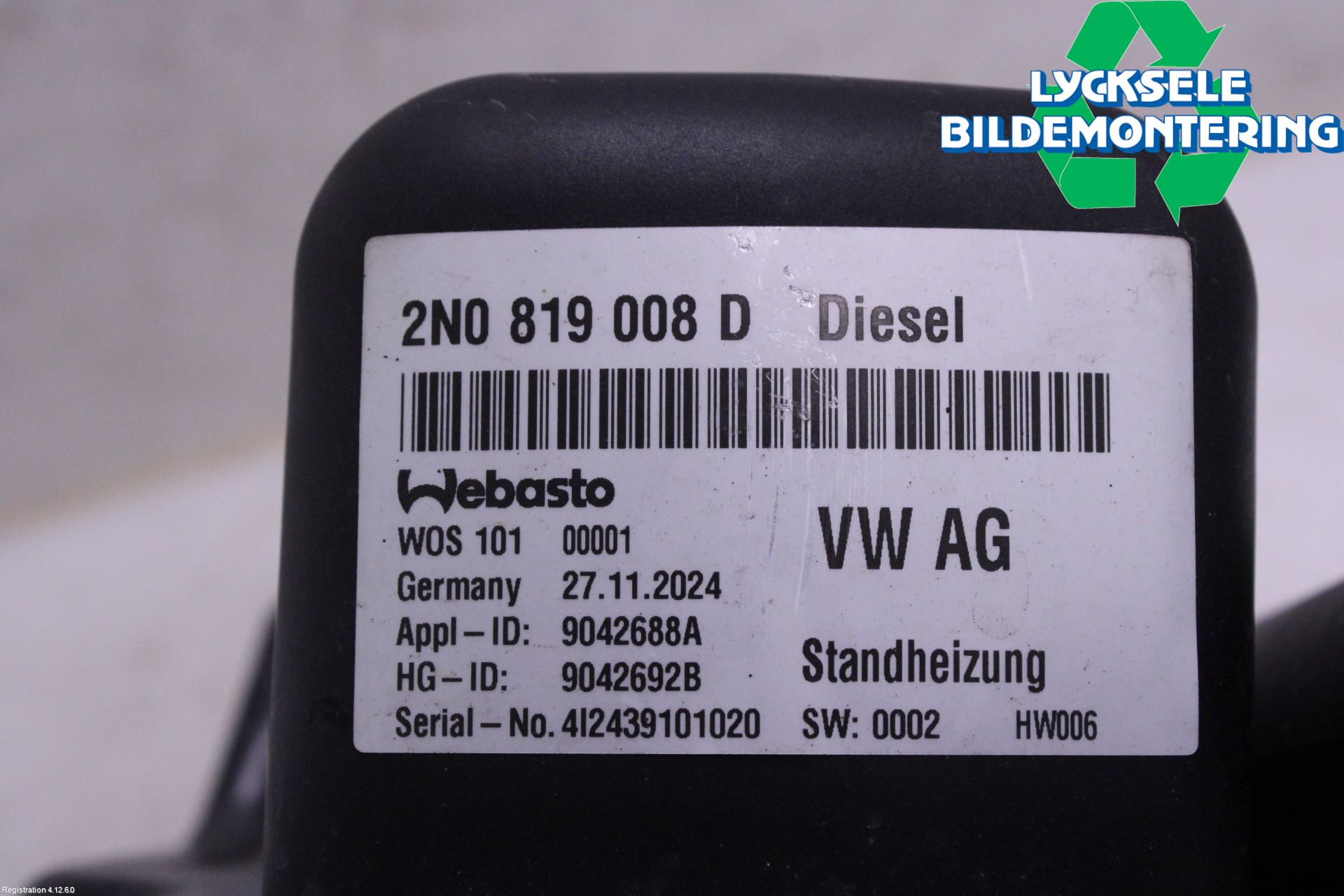 Volkswagen VW CRAFTER II / E-CRAFTER 17- Dieselvärmare