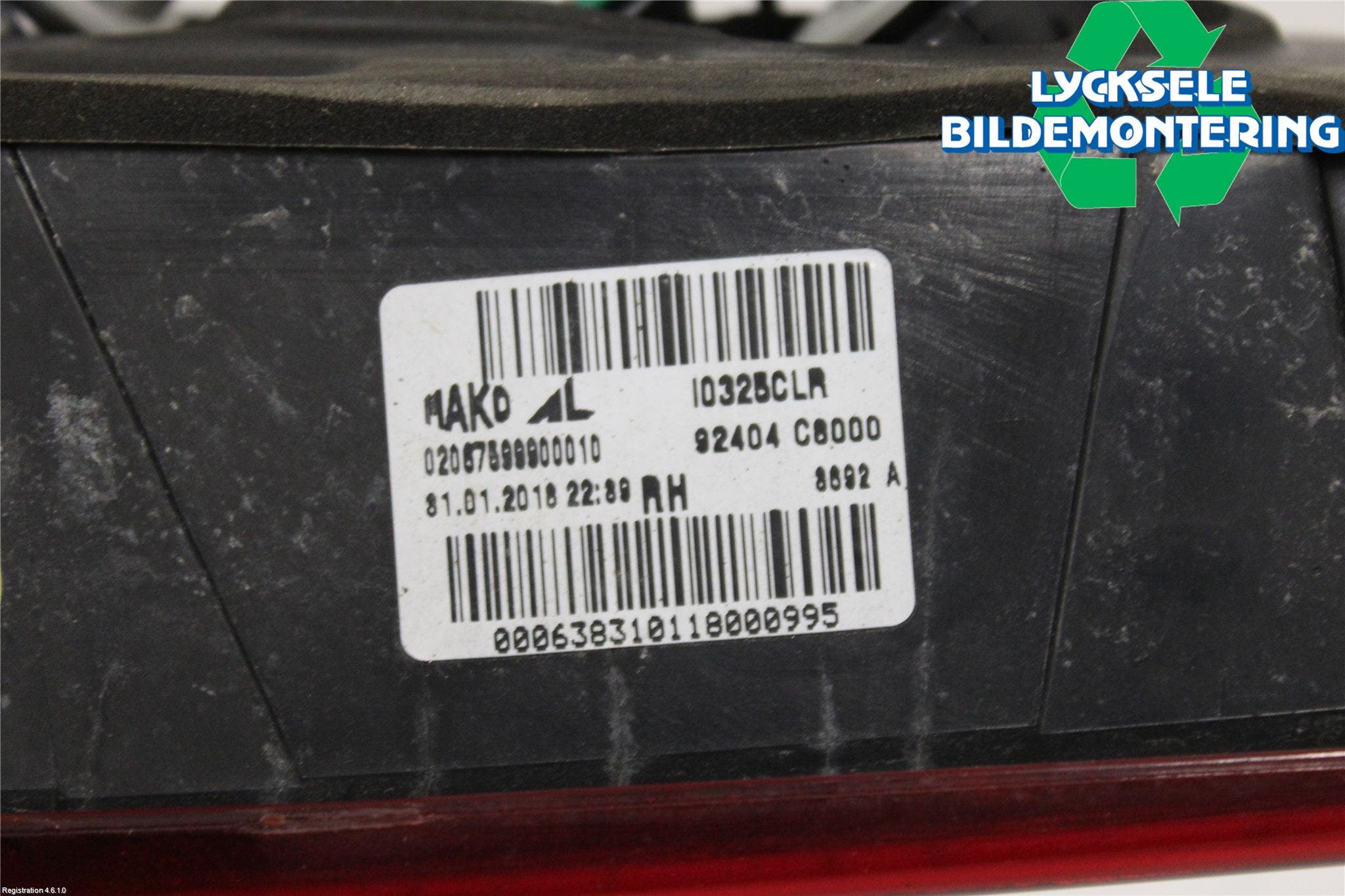 Hyundai i20 GB 15-20 Bakljus Lucka Hö