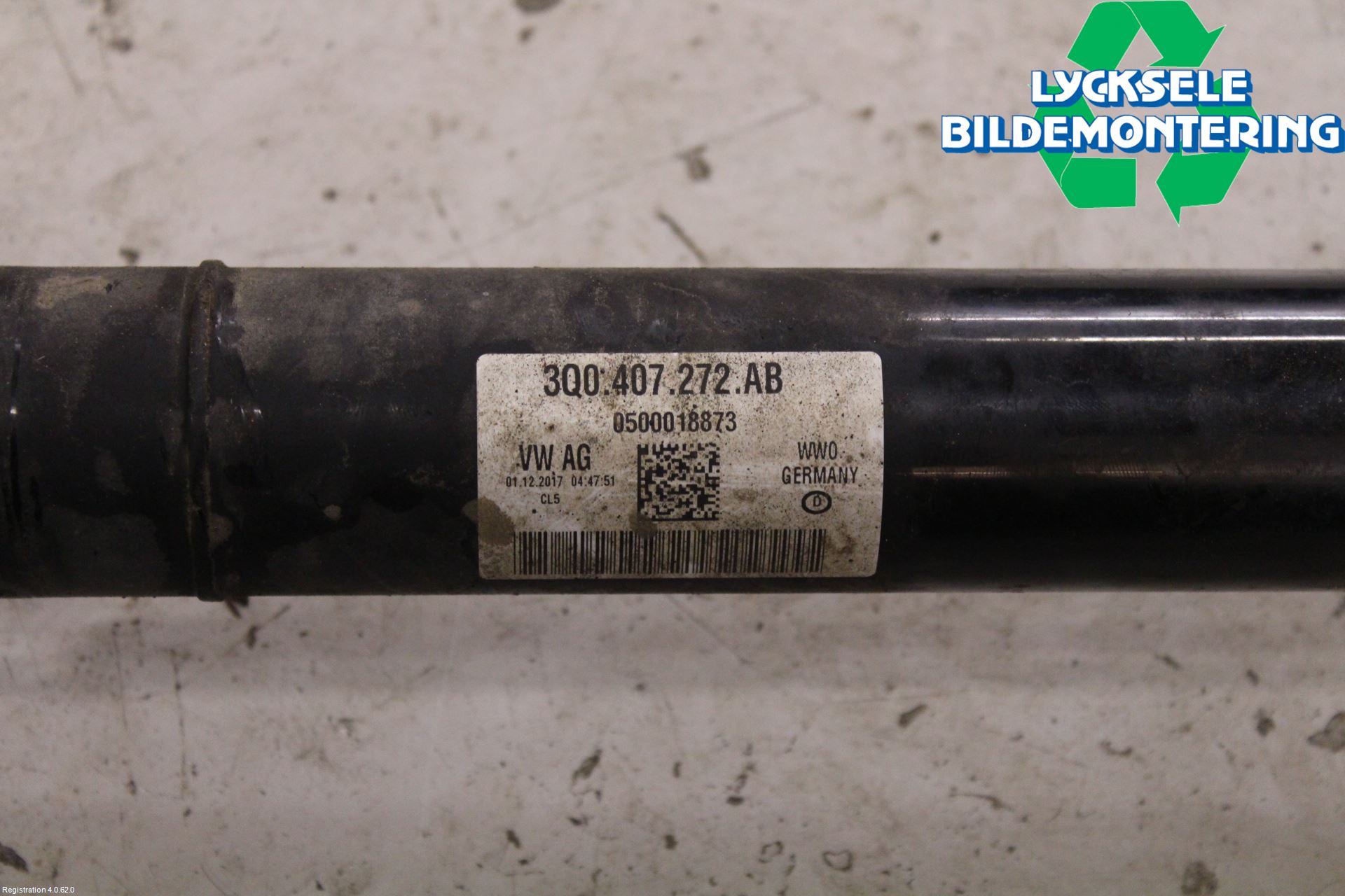 Volkswagen VW CADDY 16-20 Drivaxel Fram Höger