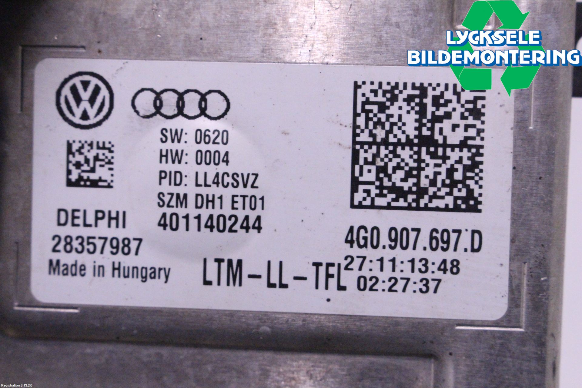 Audi A6/S6 4G 11-18 Styrenhet Strålkastare