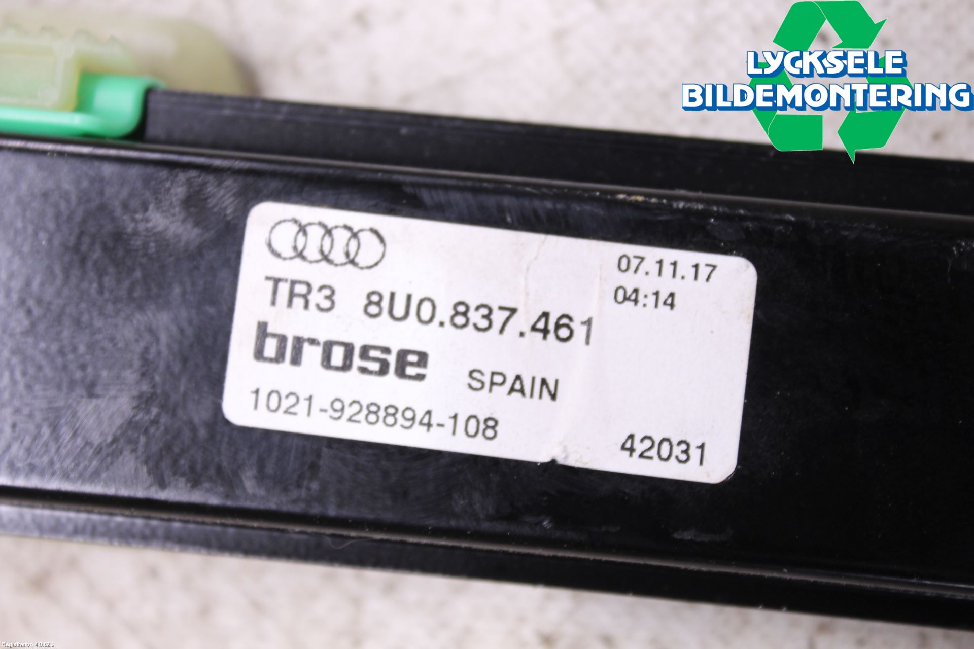 Audi Q3 8U 12-18 Fönsterhissmekanism