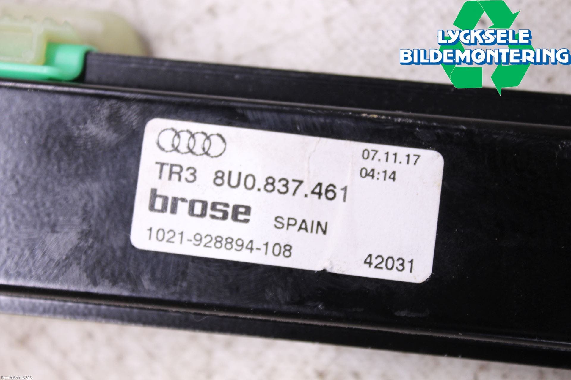 Audi Q3 8U 12-18 Fönsterhissmekanism