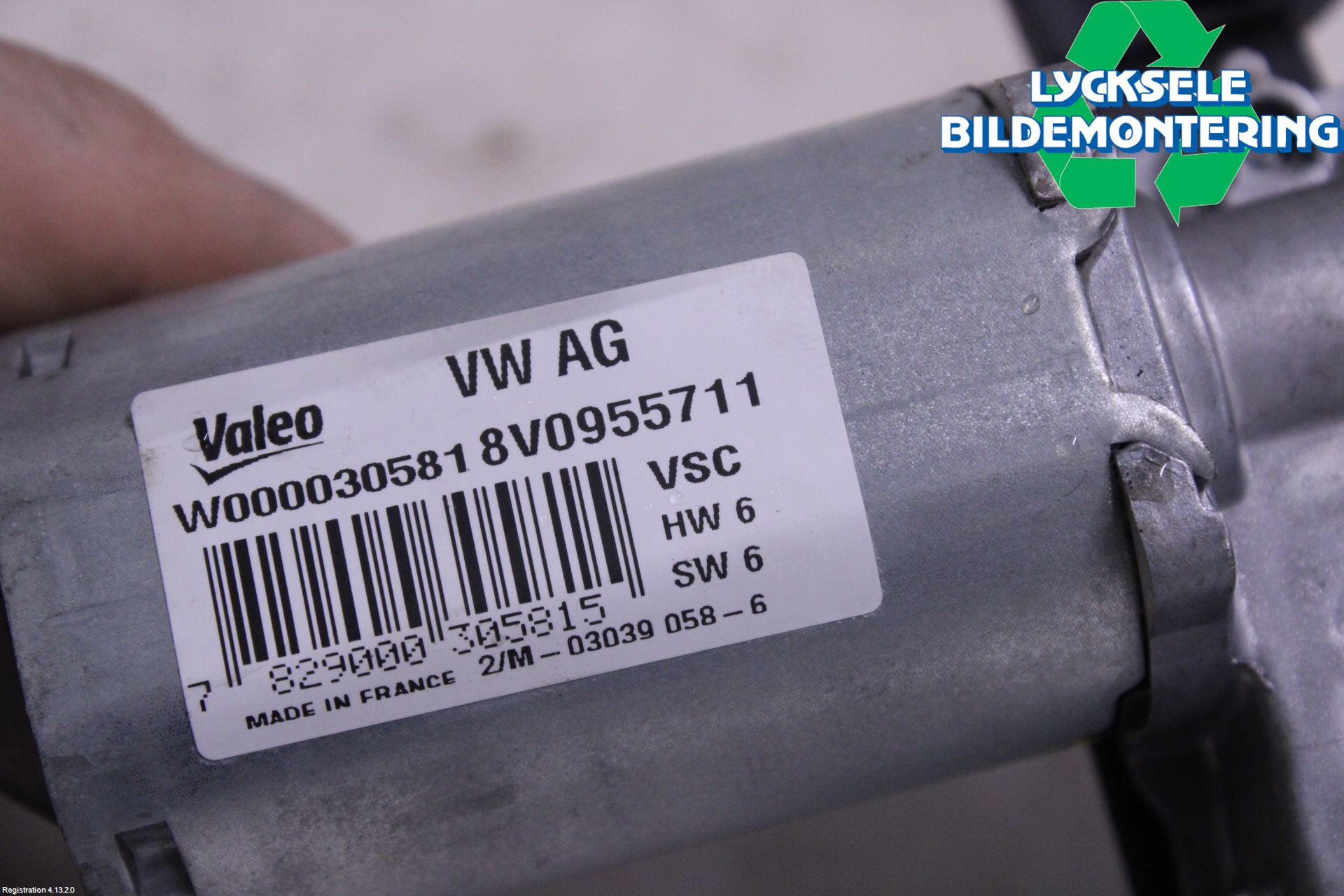 Audi A3/S3 8V 13-20 Torkarmotor Baklucka