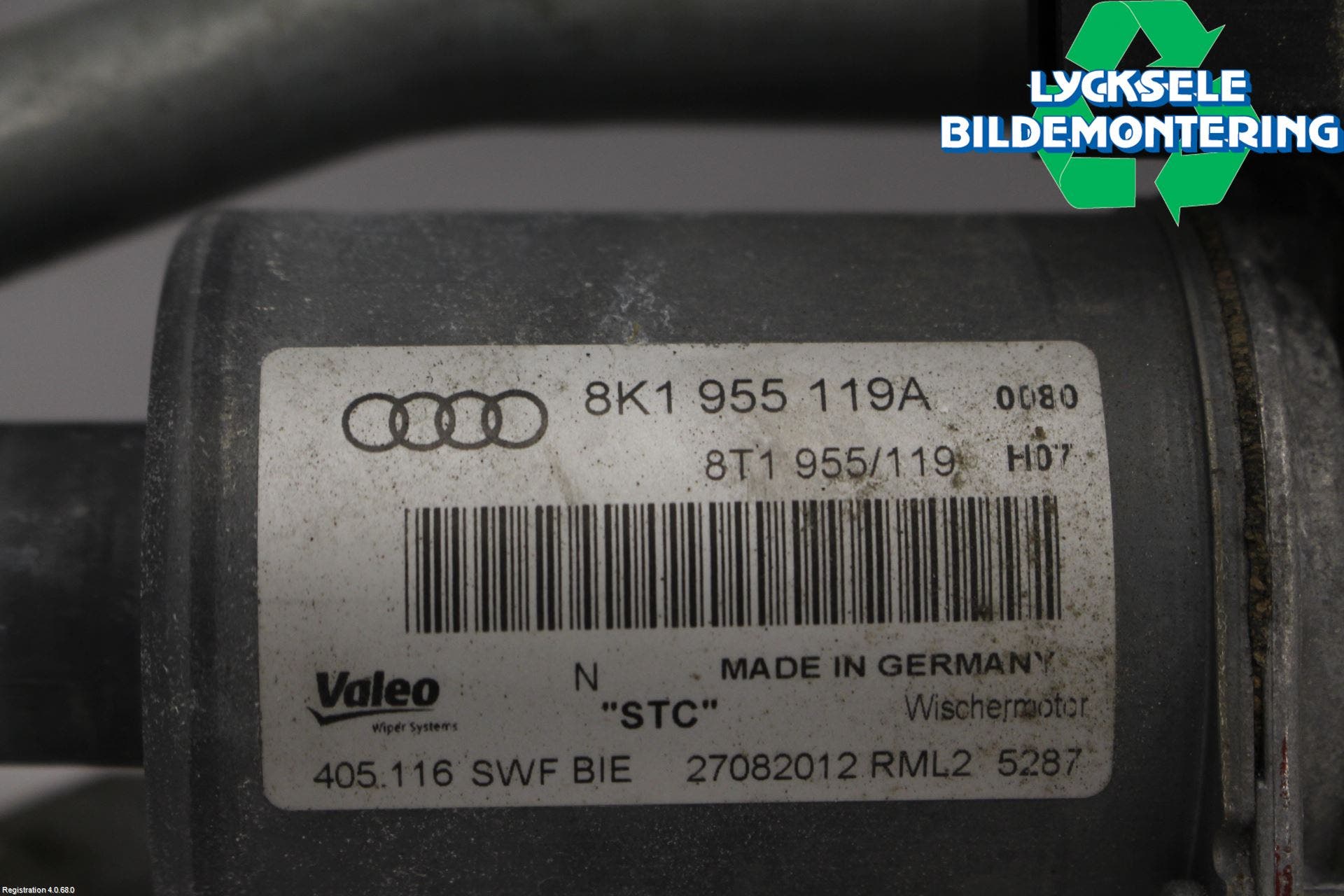 Audi A4 12-15 Torkarmekanism Vindruta