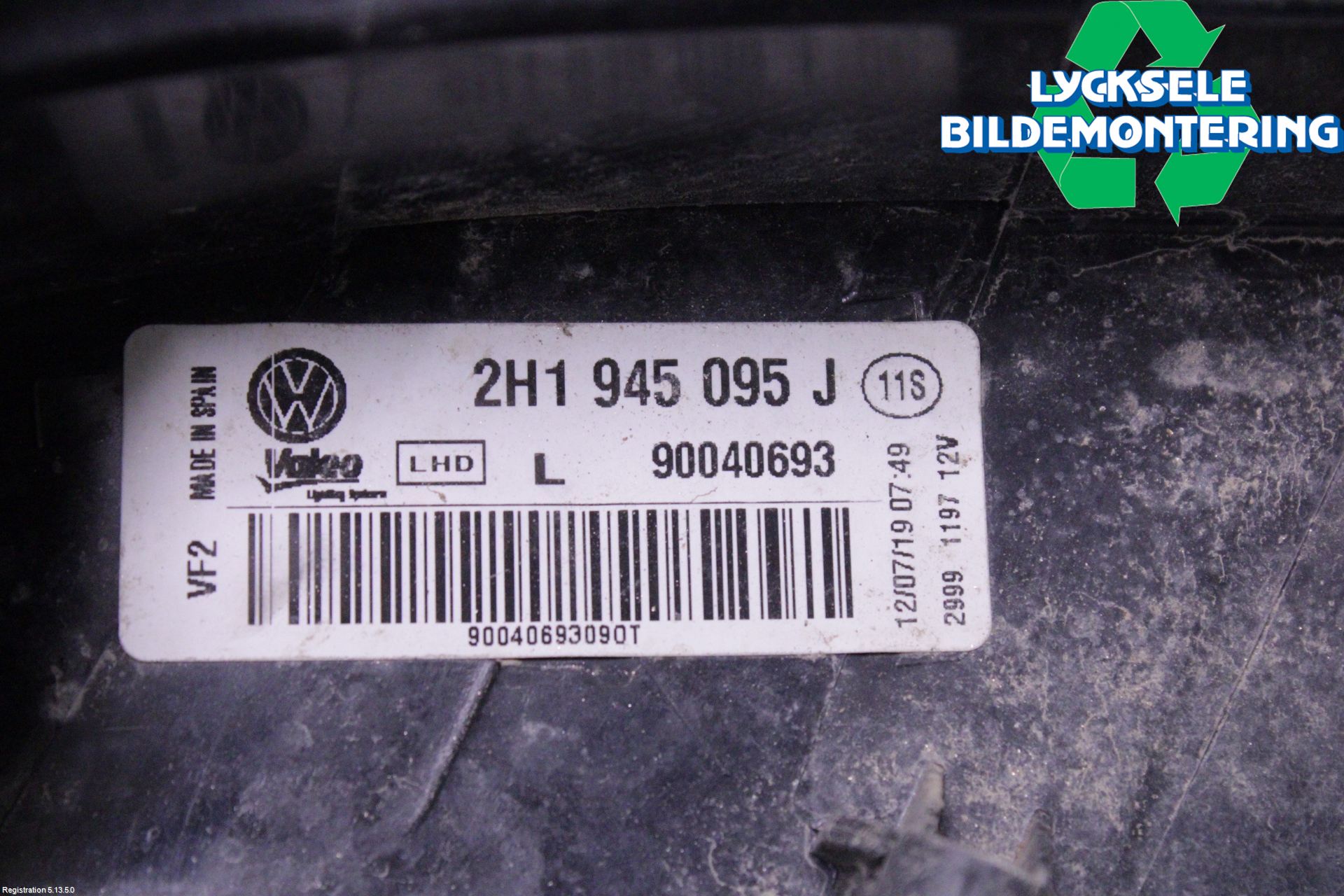 Volkswagen VW AMAROK 2H 10-22 Bakljus Vänster