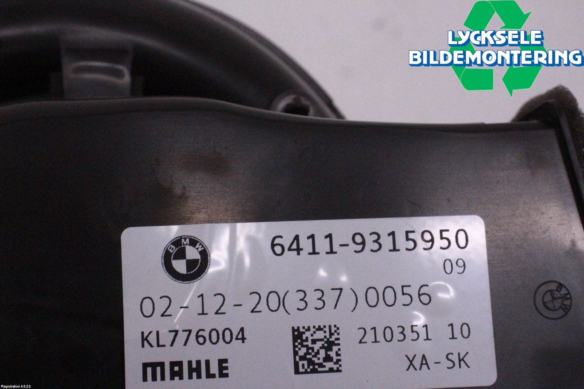 BMW X7 G07 19- Värmefläkt