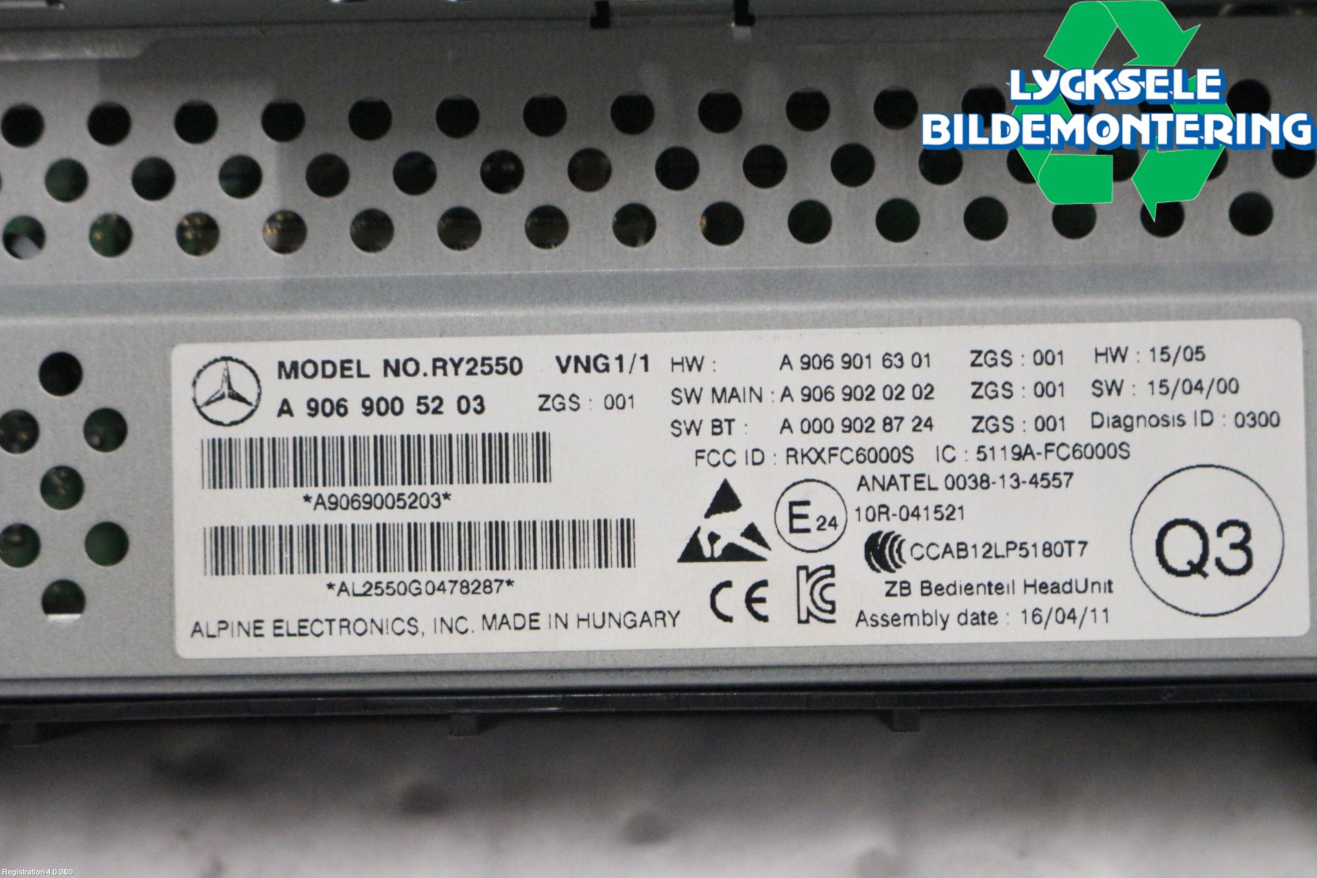 Mercedes-Benz MB SPRINTER (W906) 06-18 Cd Radio - Multimediapanel