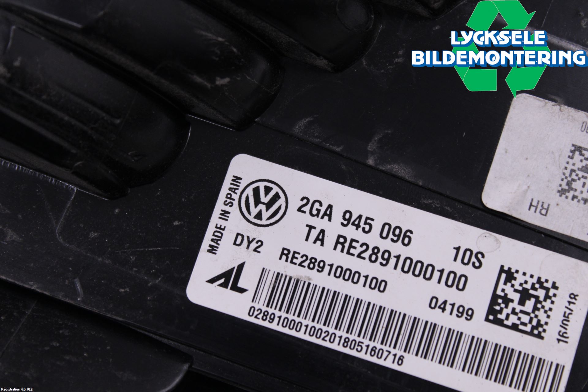 Volkswagen VW T-ROC 18- Bakljus Höger
