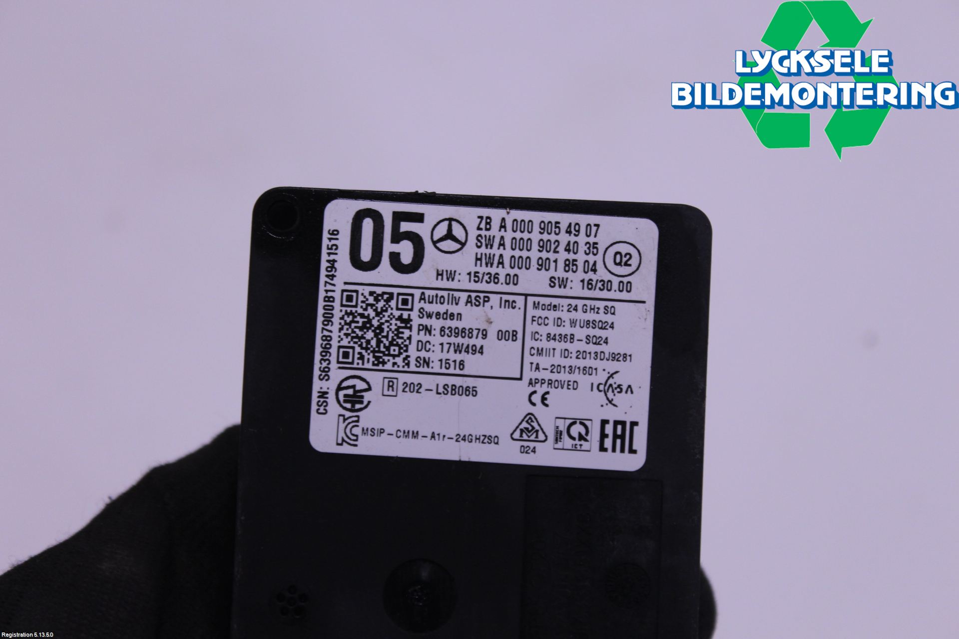Mercedes-Benz MB GLC-KLASS (X253/C253) 15-22 Sensor Aktivt Kollisionsskydd