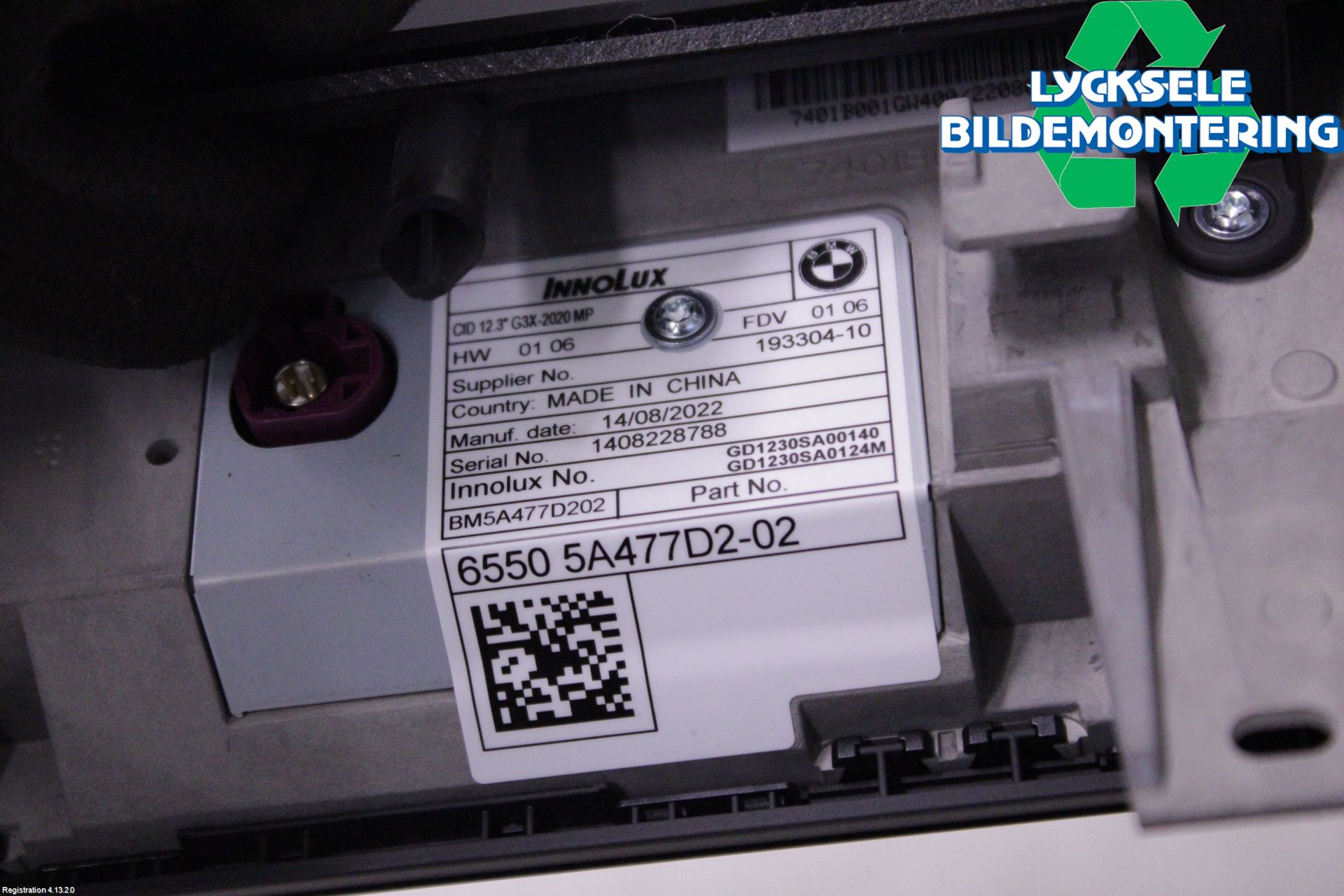 BMW 5 G30/G31/F90 17-23 Bildskärm