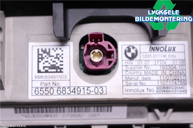BMW X1 F48 15-22 Cd Radio - Multimediapanel