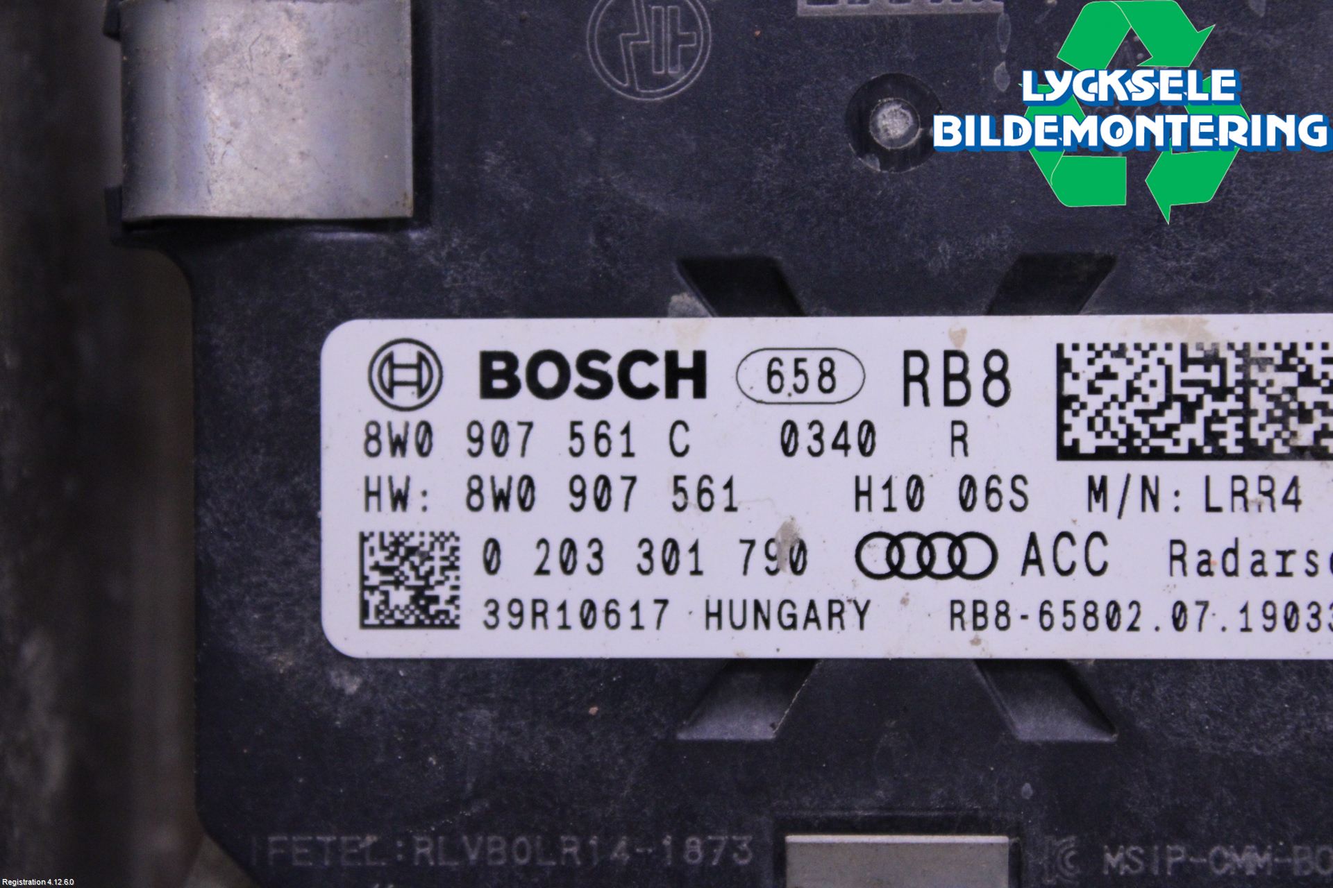 Audi A4/S4 B9 20- Sensor Aktivt Kollisionsskydd