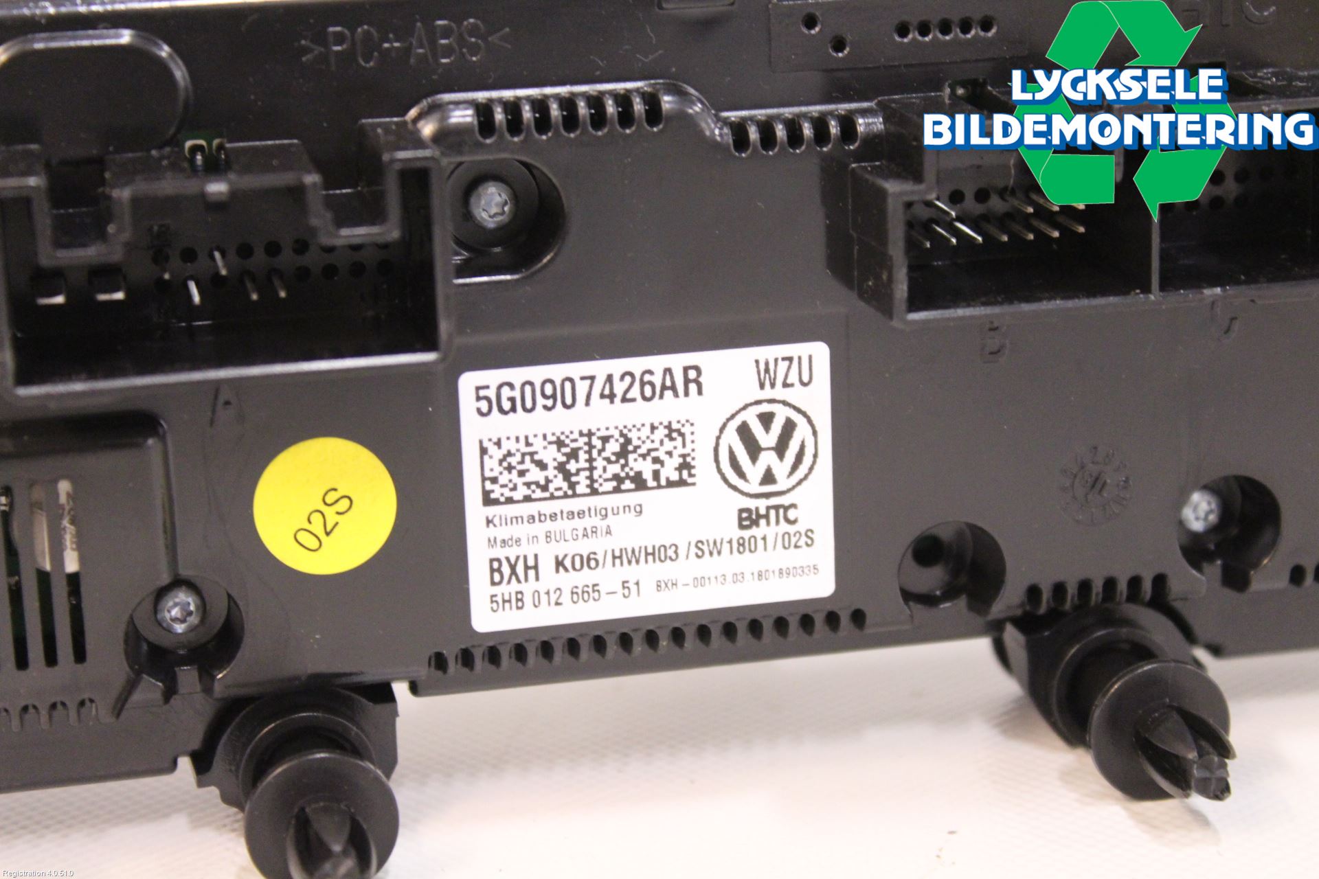 Volkswagen VW GOLF / E-GOLF VII 13-20 Ac Styrenhet Ac Manöveren