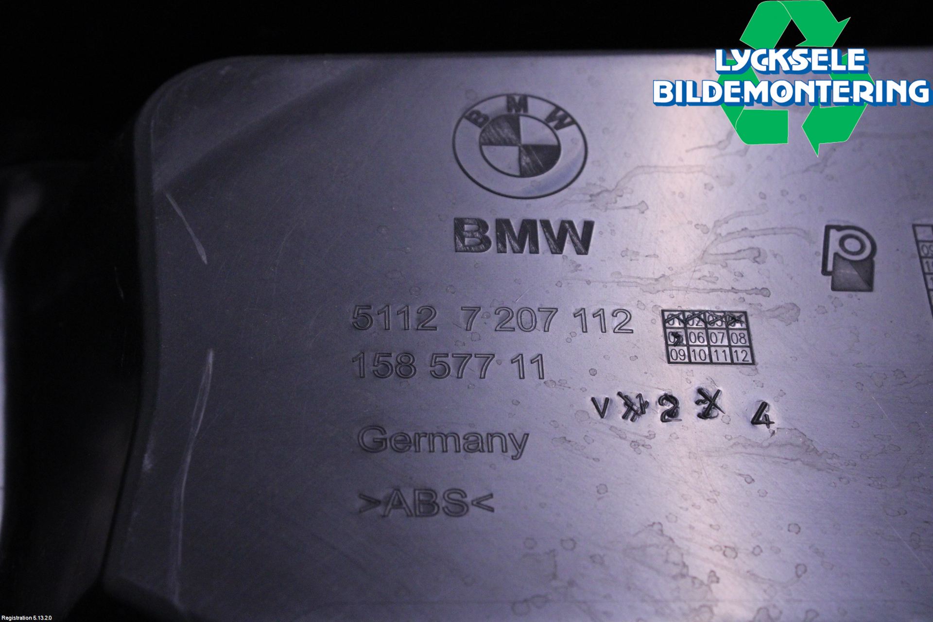 BMW 5 F10/F11/F18 09-17 Stötfångarfäste Bak Hö