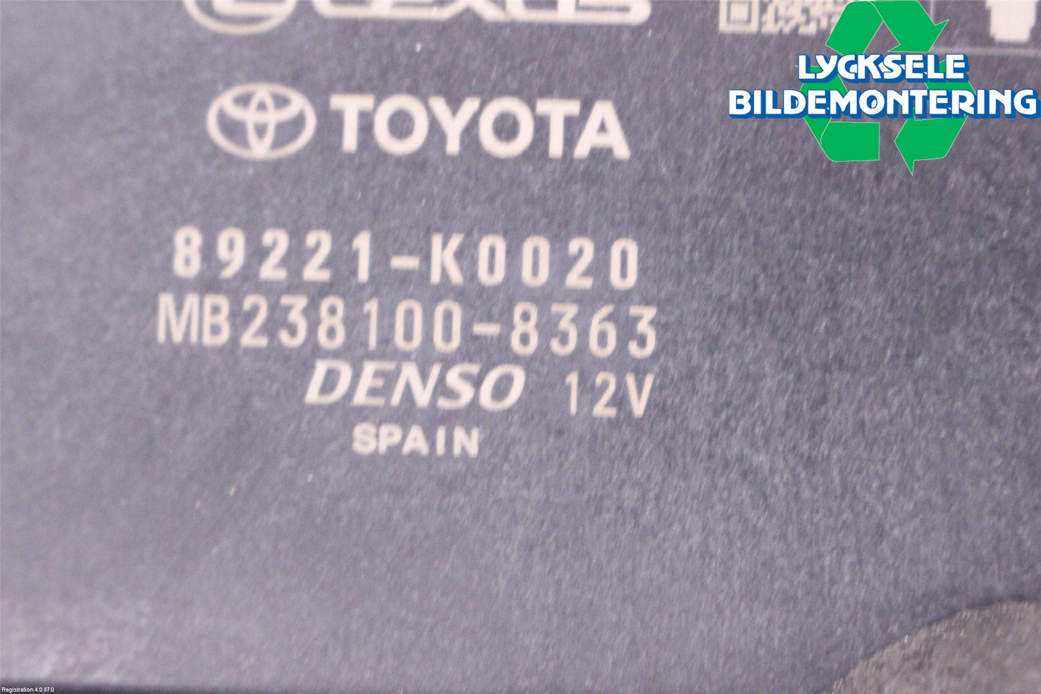 Toyota YARIS XP21 20- Styrenhet Övrigt
