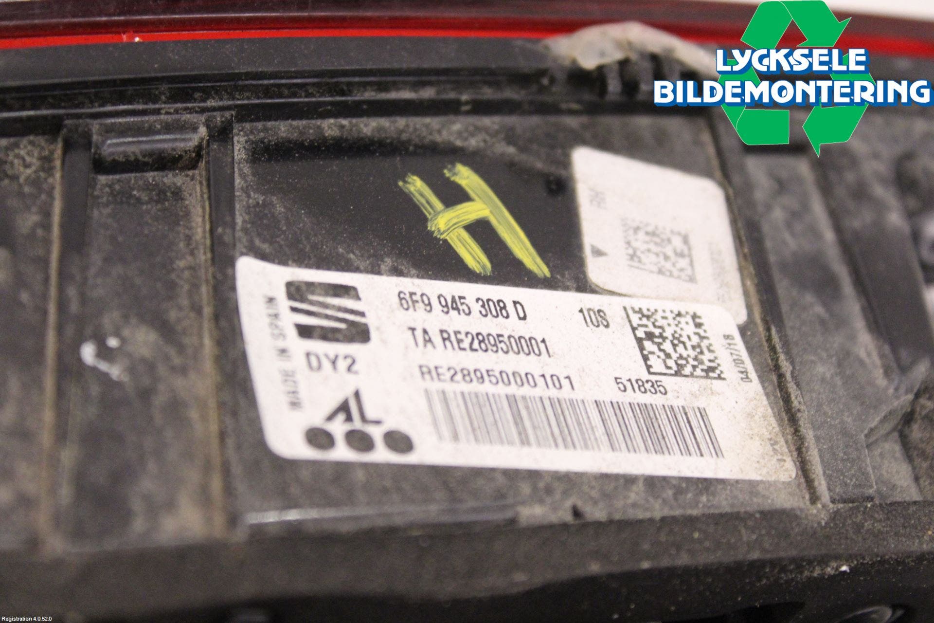 Seat ARONA Bakljus Lucka Hö