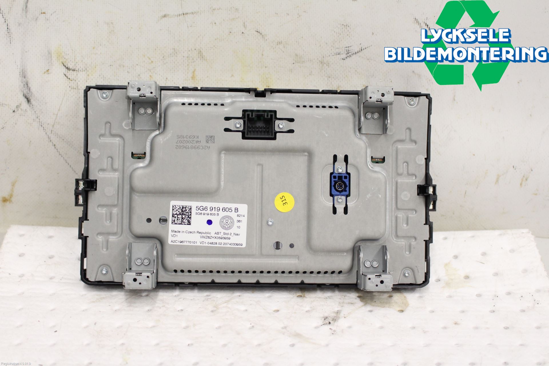 Volkswagen VW PASSAT 15-19 Multifunktionsdisplay
