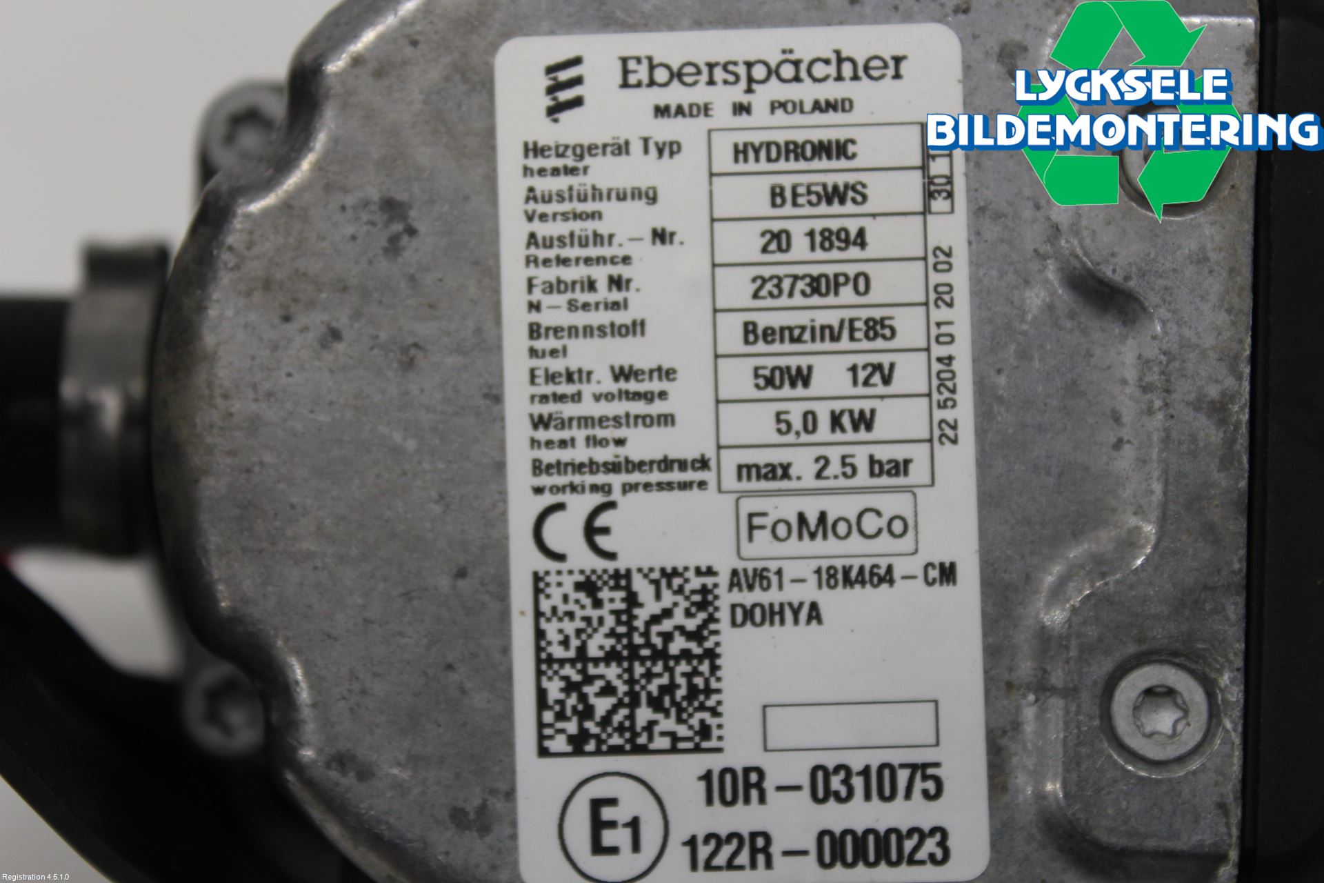 Ford KUGA 17-19 Bensinvärmare