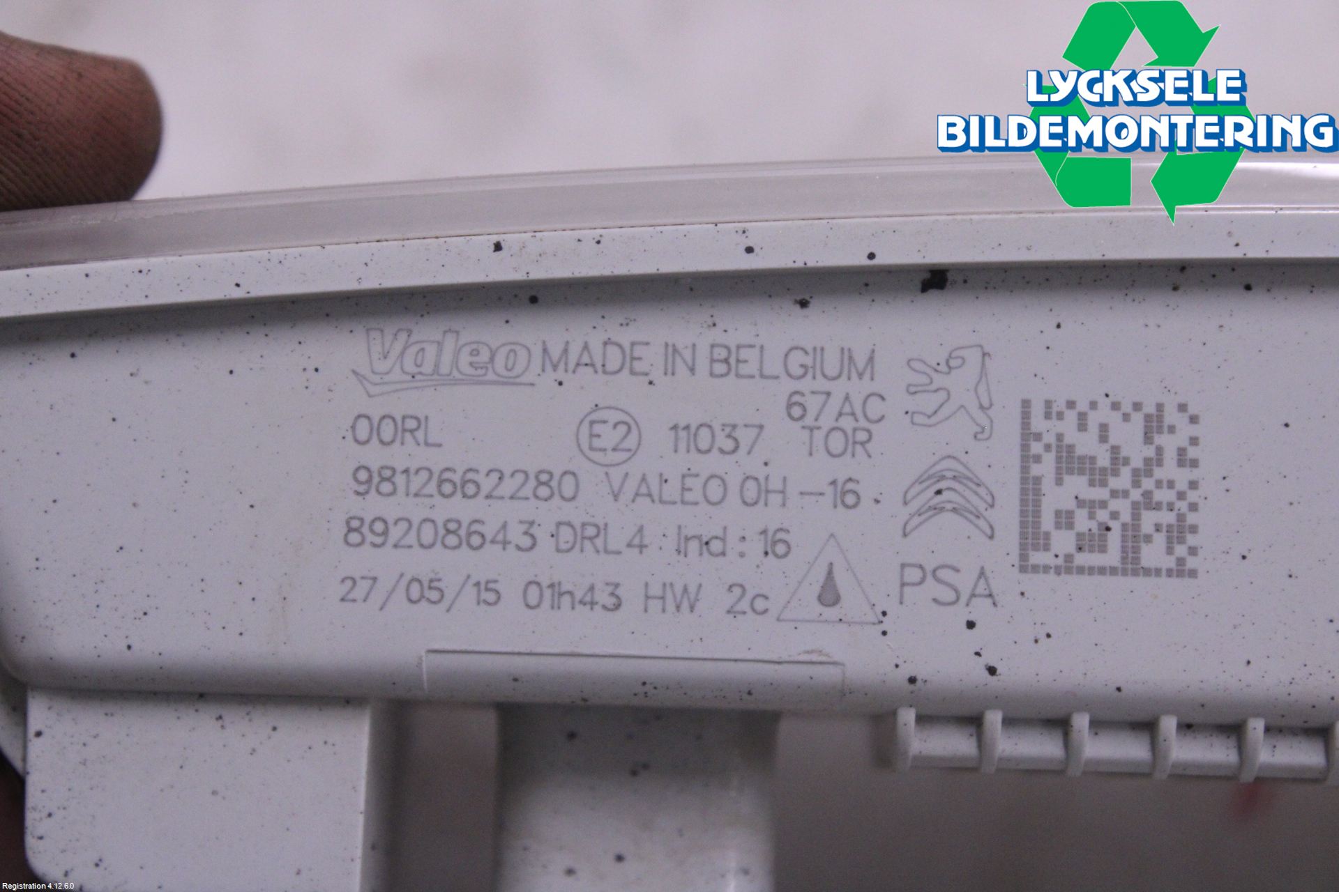 Peugeot PARTNER 16-18 Positionsljus Fram Hö