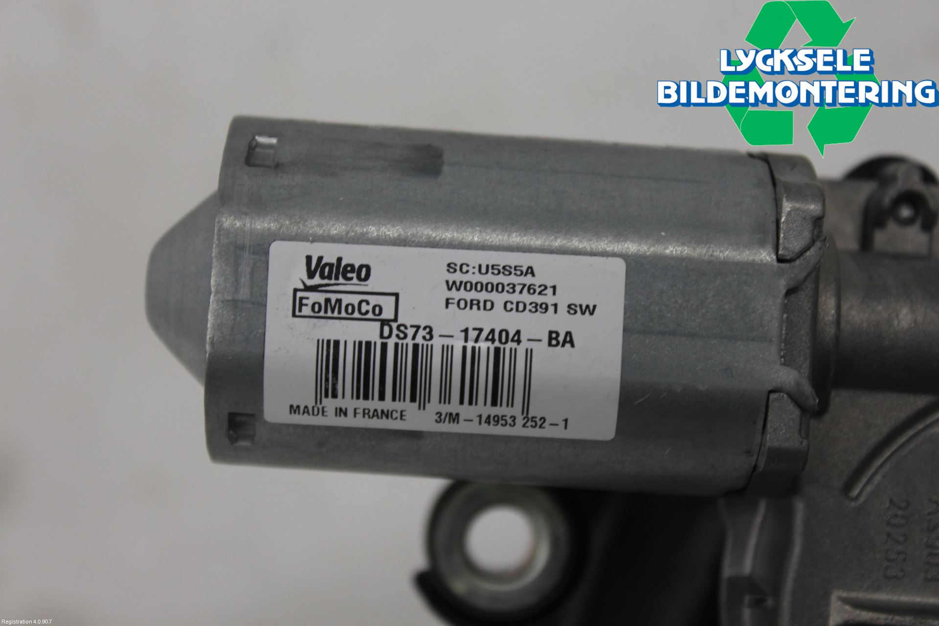 Ford MONDEO 15-22 Torkarmotor Baklucka