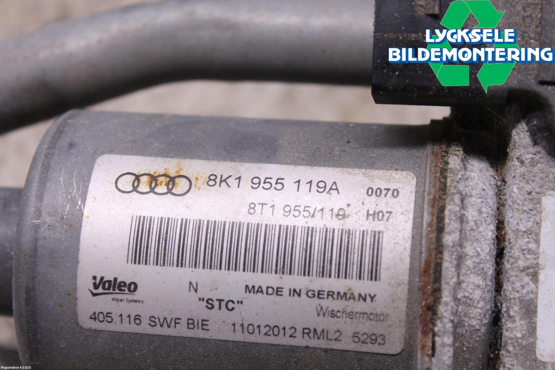 Audi A4 12-15 Torkarmotor Vindruta