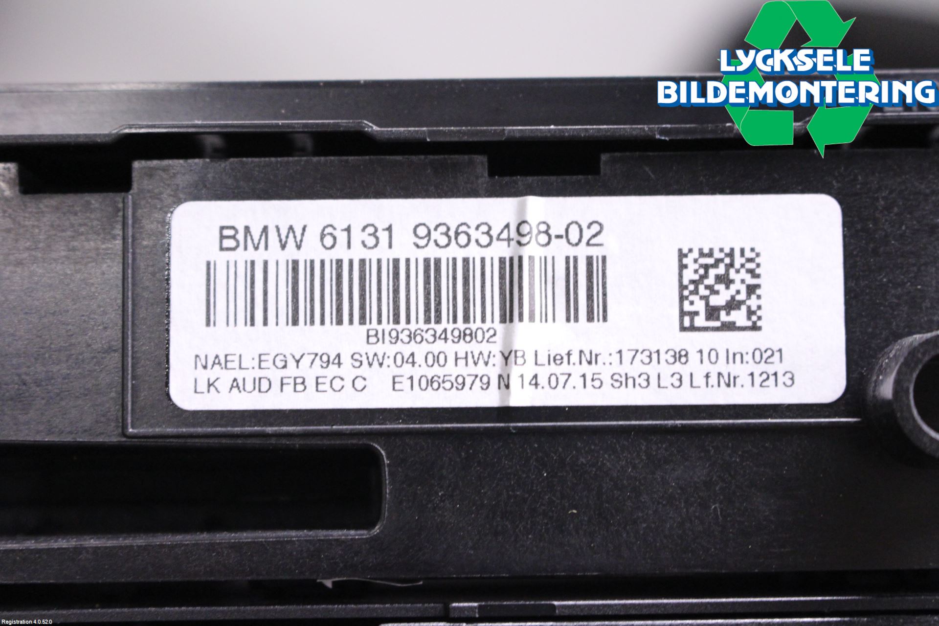 BMW 1 F20/F21 11-19 Ac Styrenhet Ac Manöveren