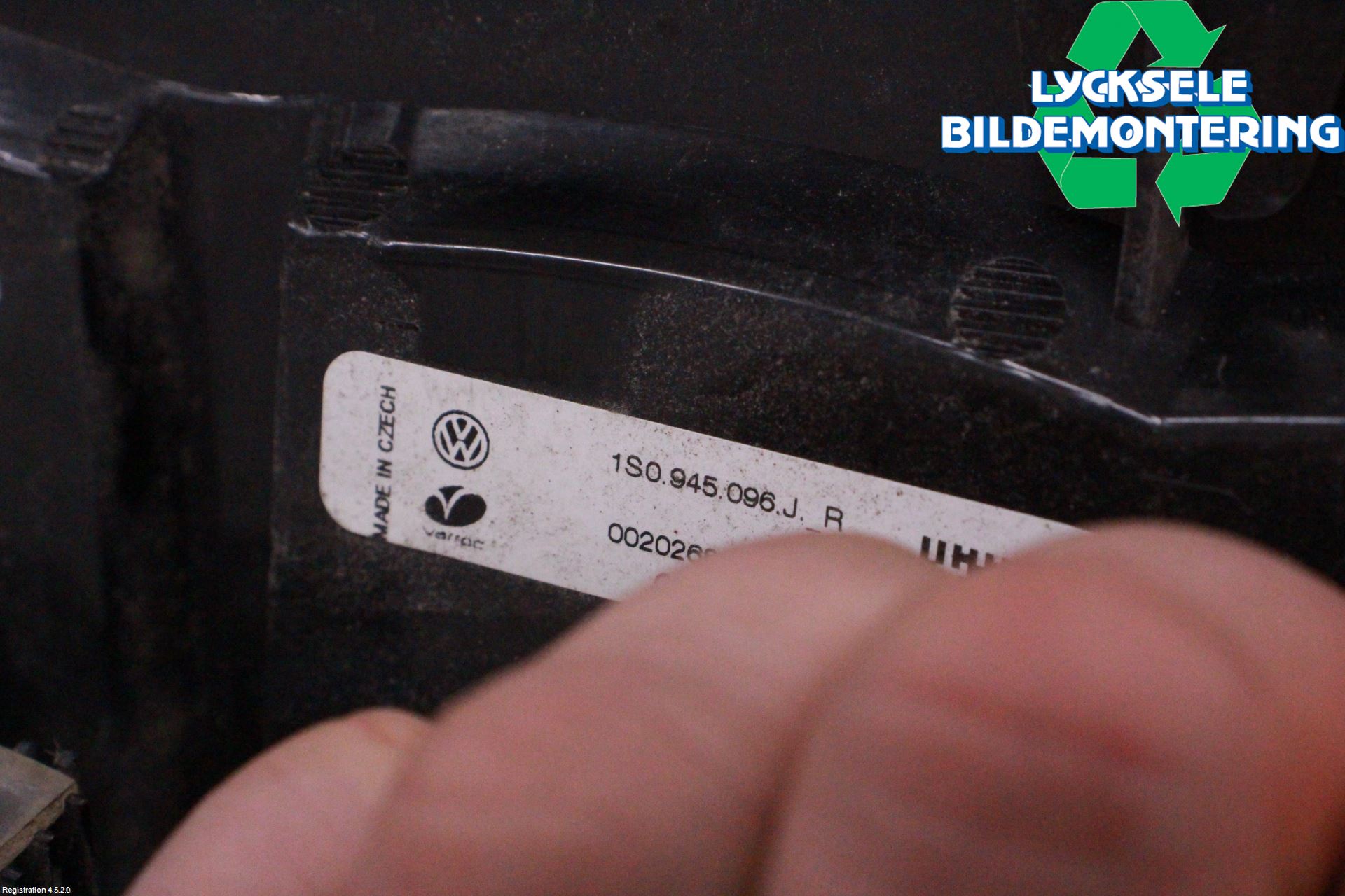 Volkswagen VW UP! / E-UP! Bakljus Höger