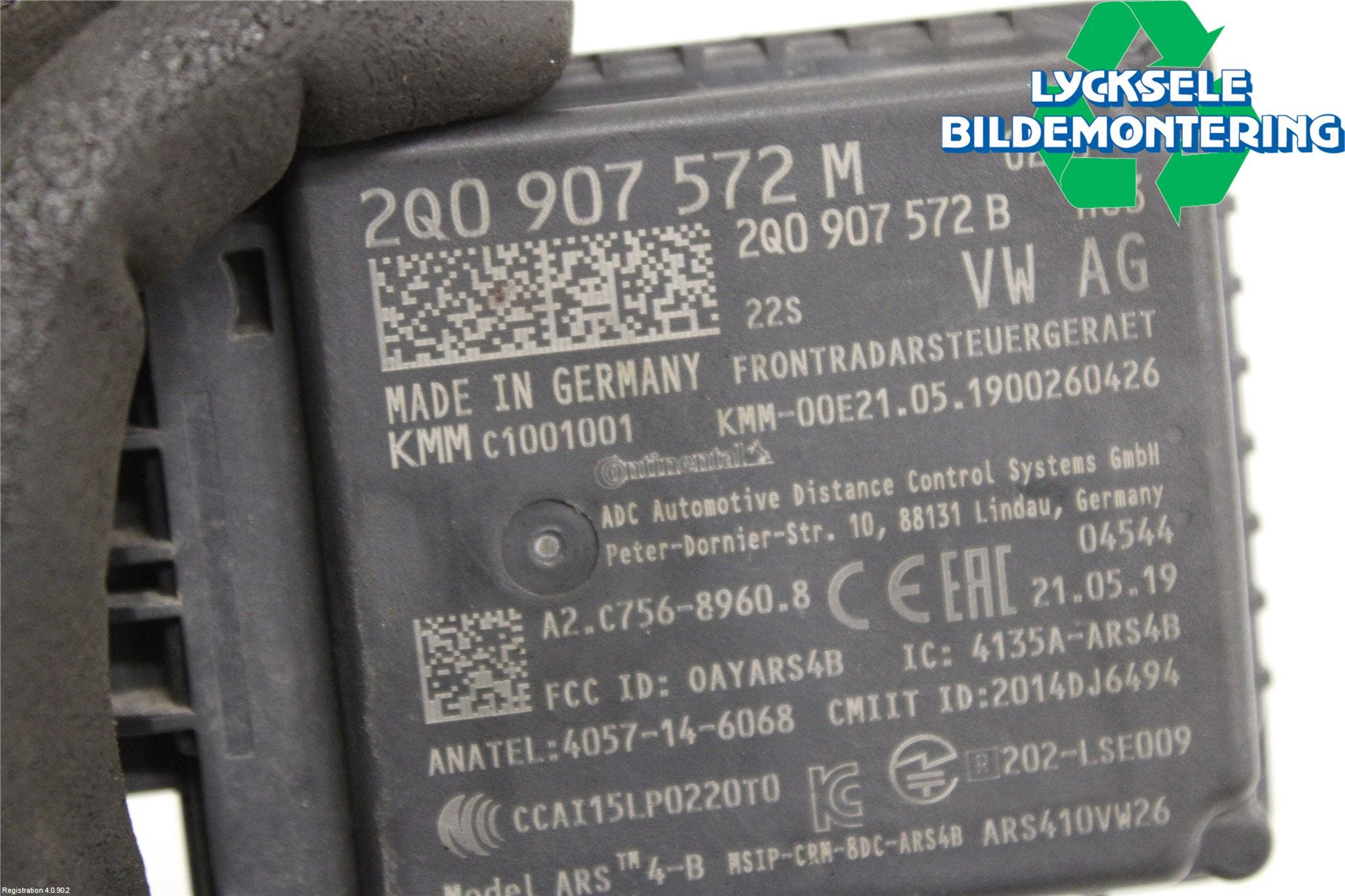 Volkswagen VW POLO VI 18->> Sensor Adaptiv Farthållare