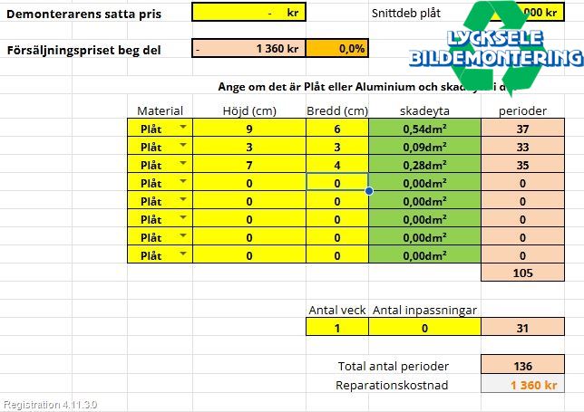 Kia CEED 06-12 Dörr Bak Höger