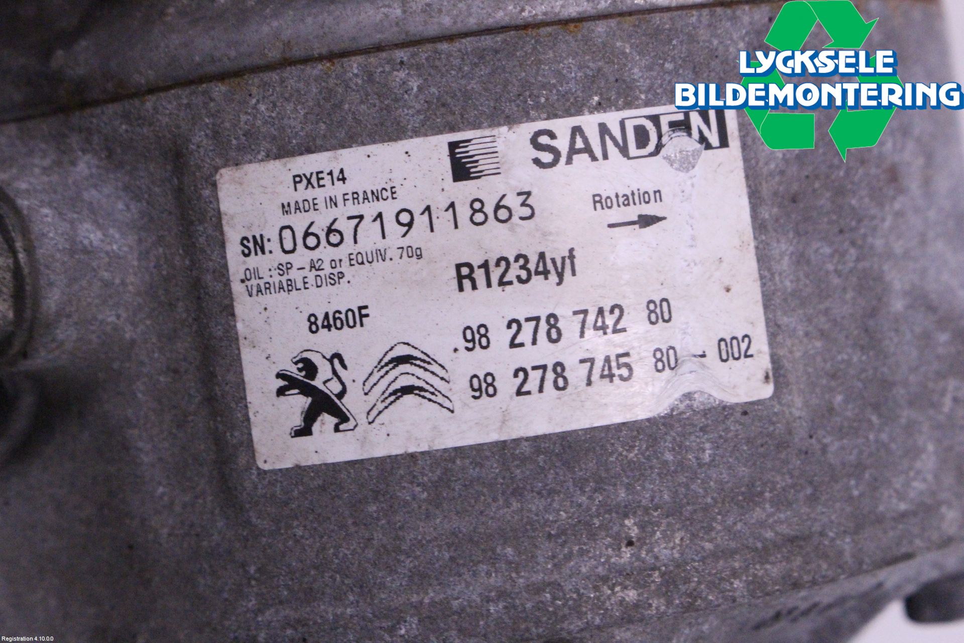 Peugeot 3008 17-24 Ac Kompressor