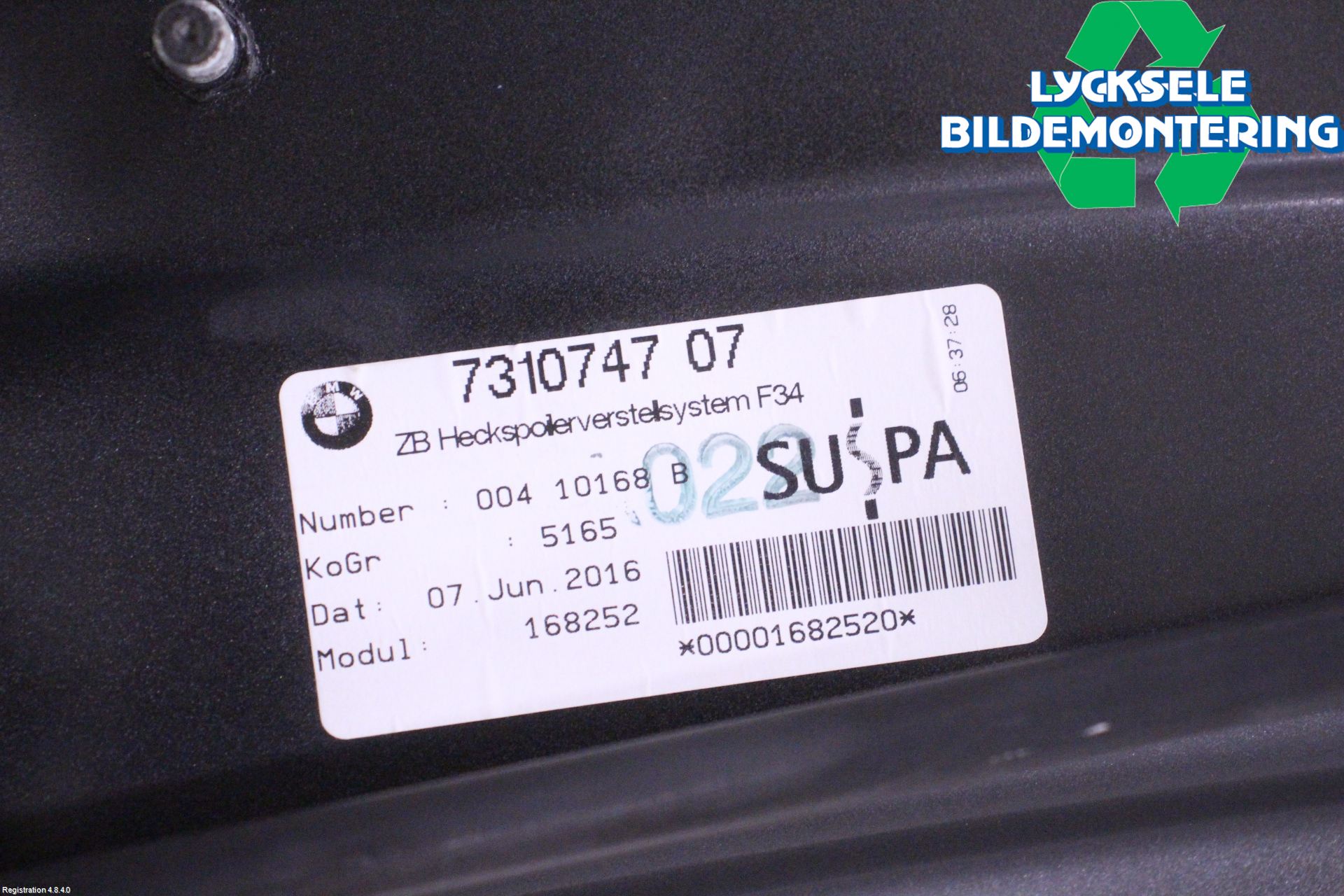 BMW 3 GT F34 13-19 Spoiler Baklucka