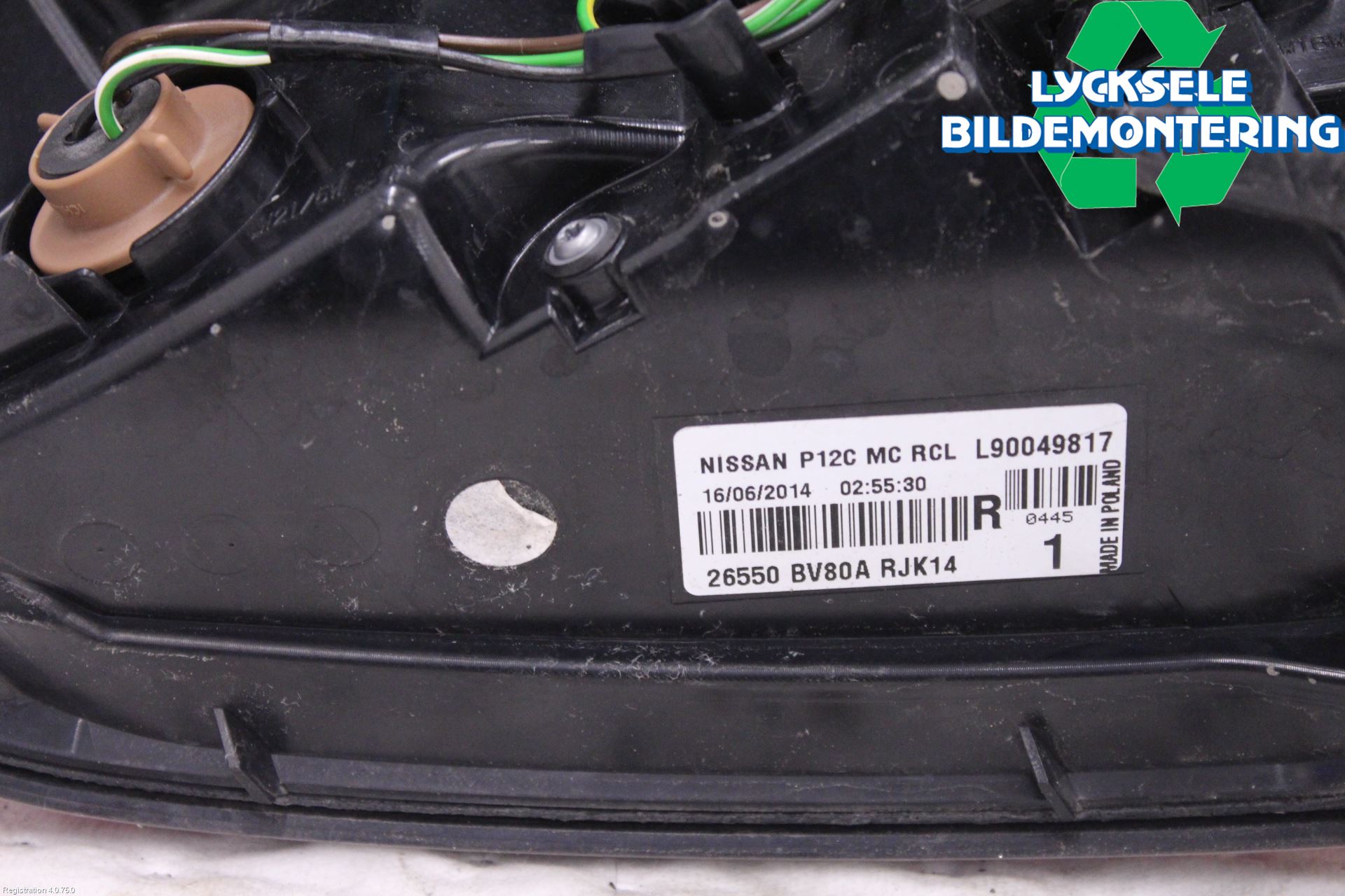 Nissan JUKE 14-19 Bakljus Höger