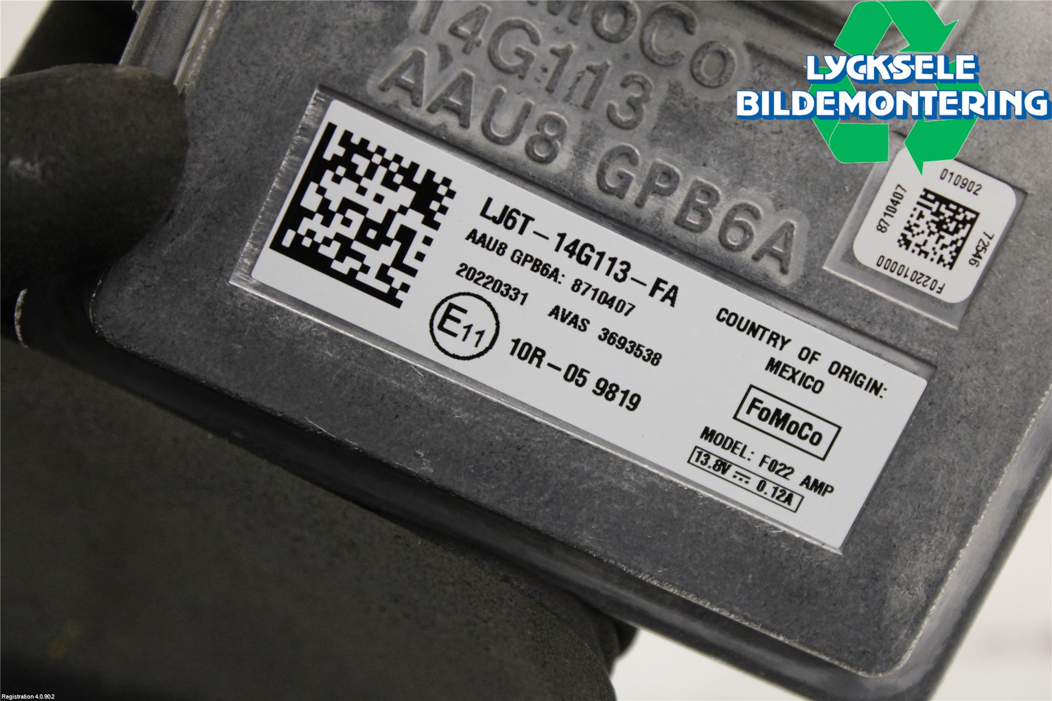 Ford KUGA/KUGA PHEZ/FHEV 20- Sensor Aktivt Kollisionsskydd