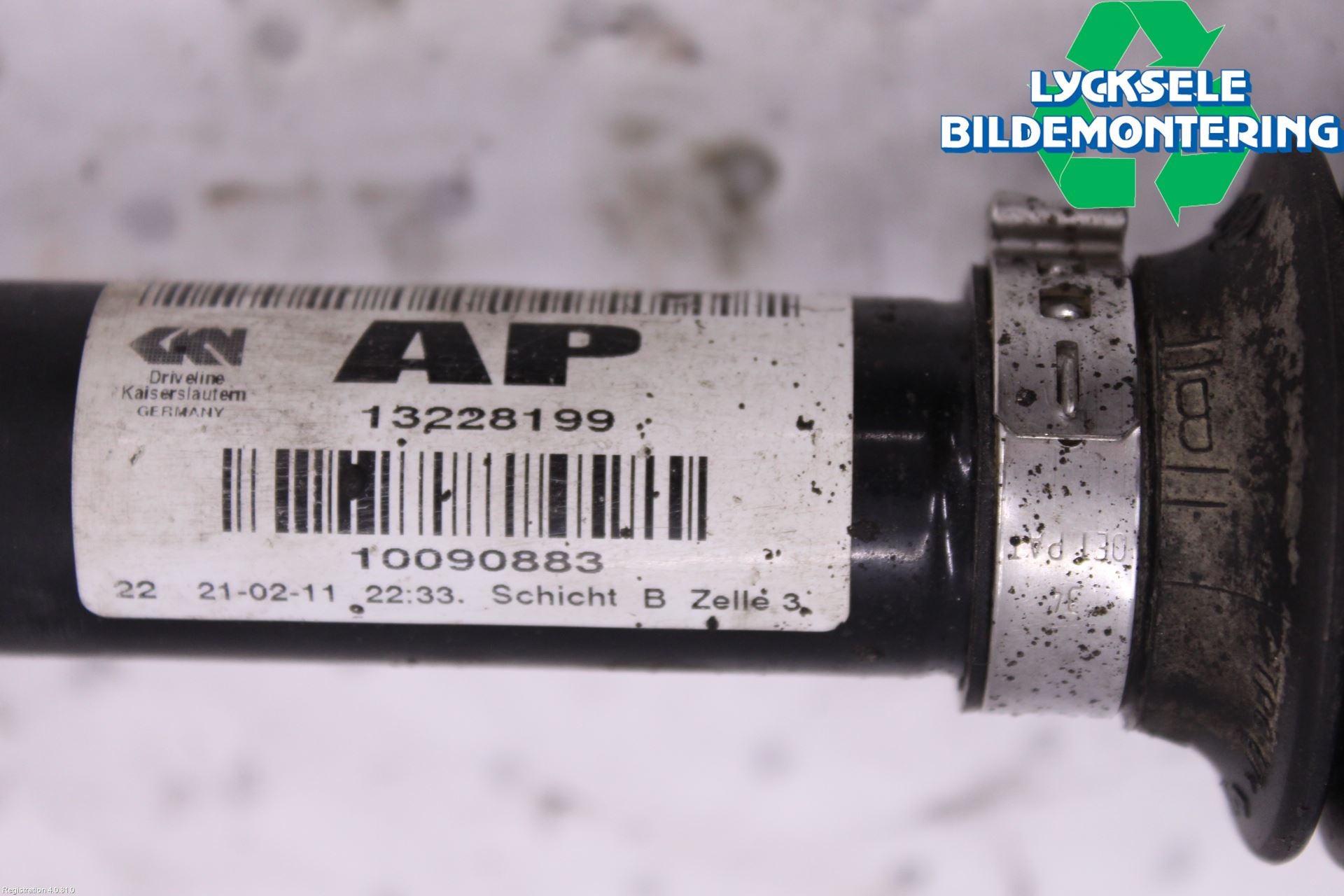 Opel INSIGNIA 09-16 Drivaxel Fram Vänster