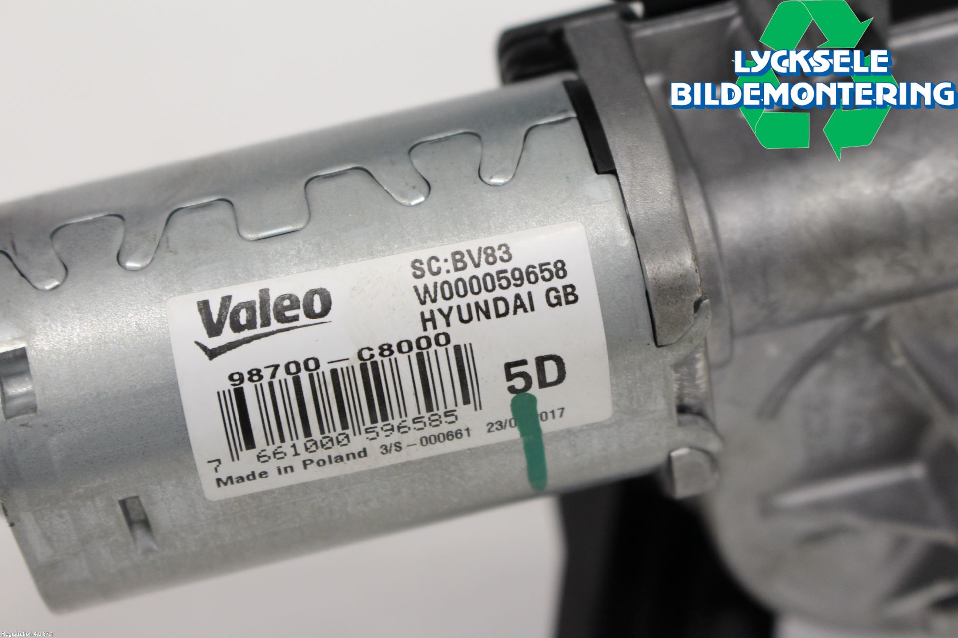 Hyundai i20 GB 15-20 Torkarmotor Baklucka