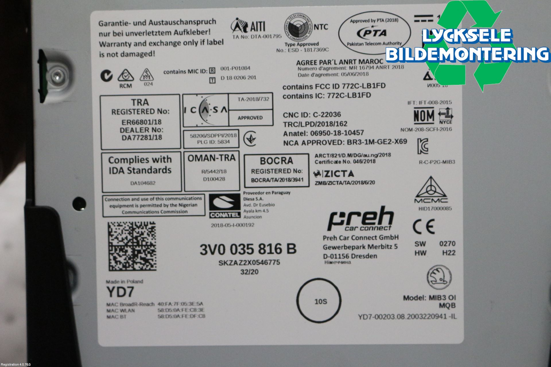 Skoda SCALA 19- Cd Radio - Multimediapanel