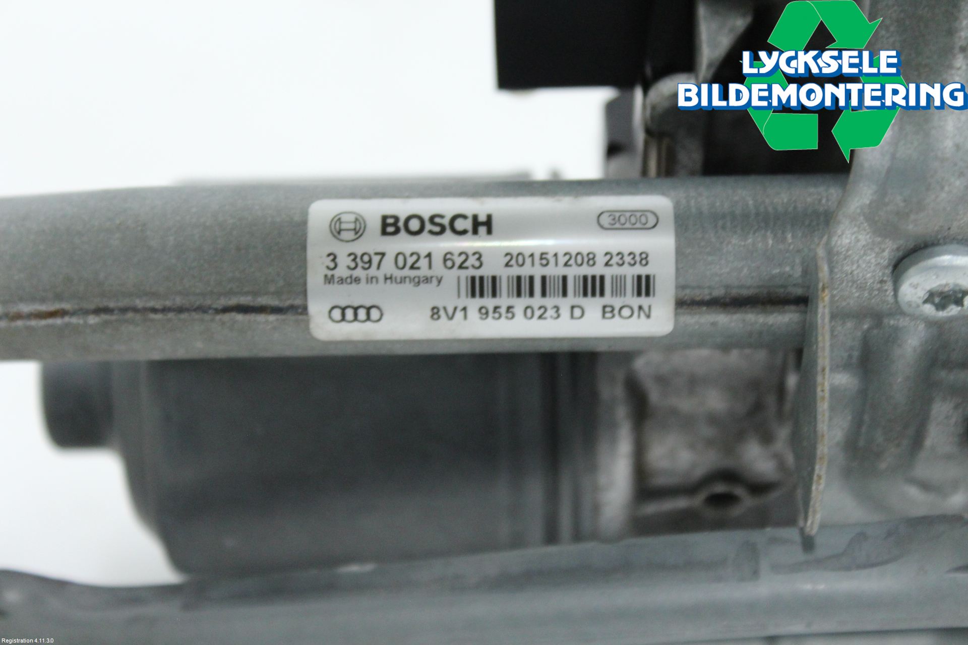 Audi A3/S3 8V 13-20 Torkarmekanism Vindruta