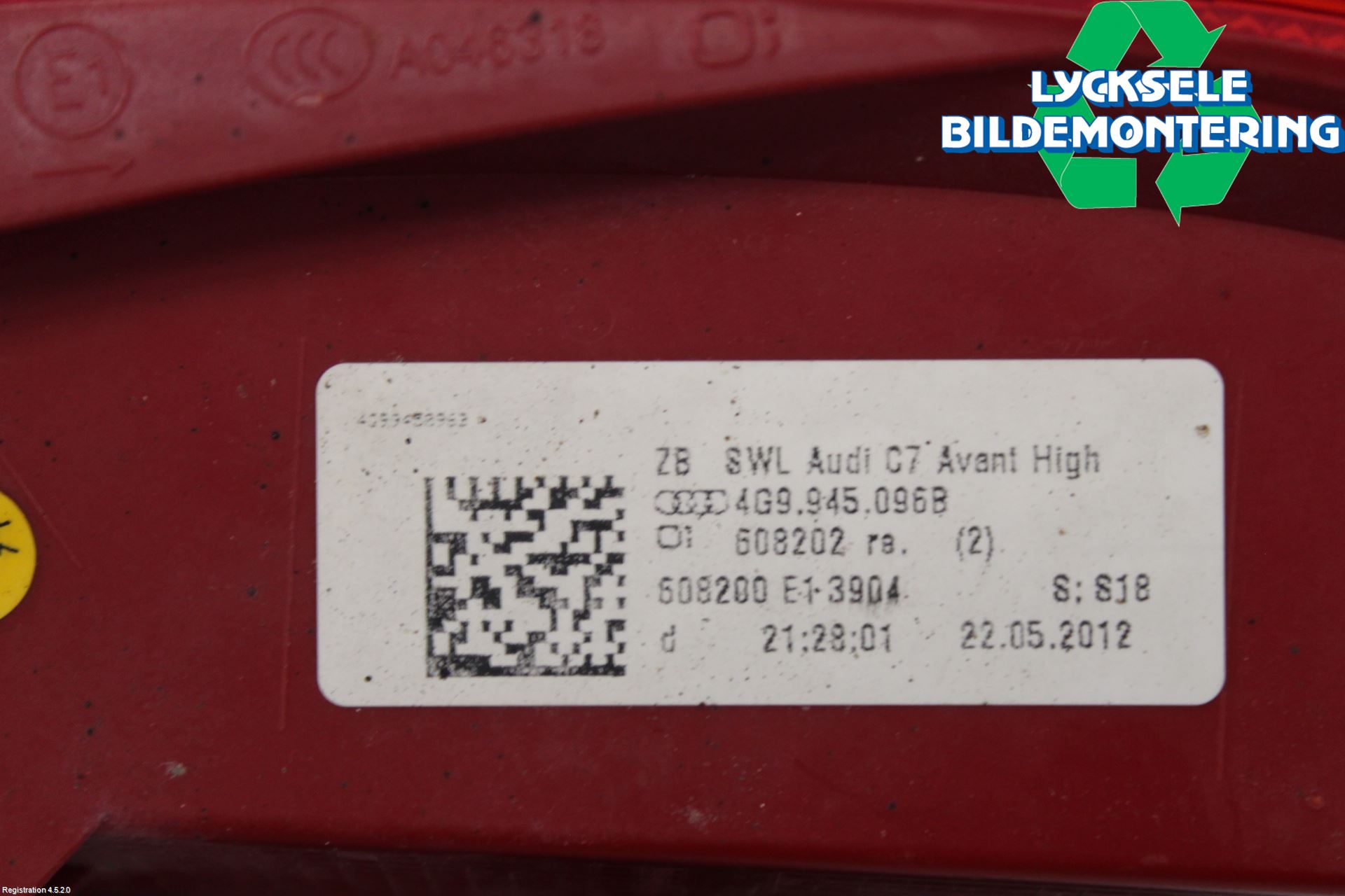 Audi A6/S6 4G 11-18 Bakljus Höger