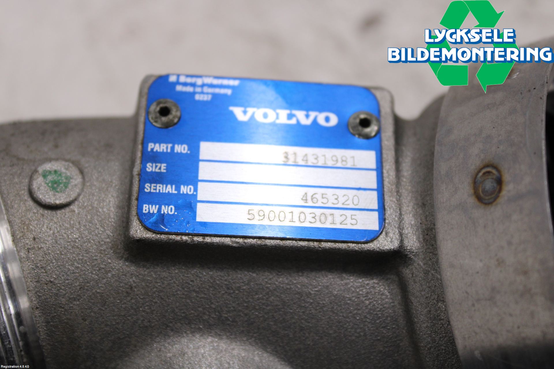 Volvo V60 19- Laddluft-Intercoolerrör