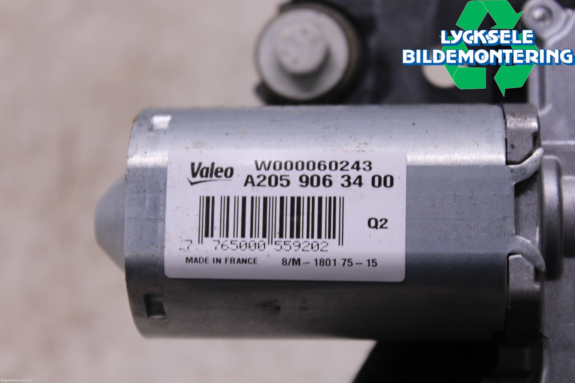 Mercedes-Benz MB C-KLASS (W205) 14-21 Torkarmotor Baklucka