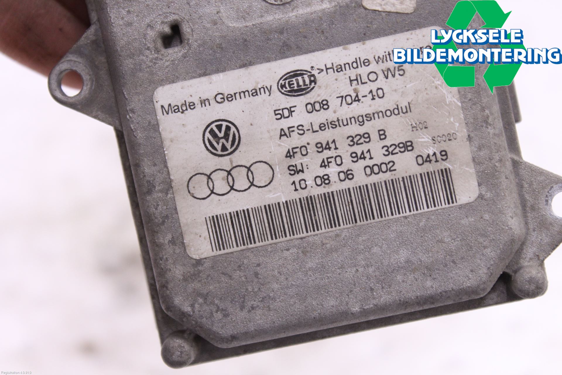 Audi A8/S8 4E  02-09 Styrenhet Strålkastare