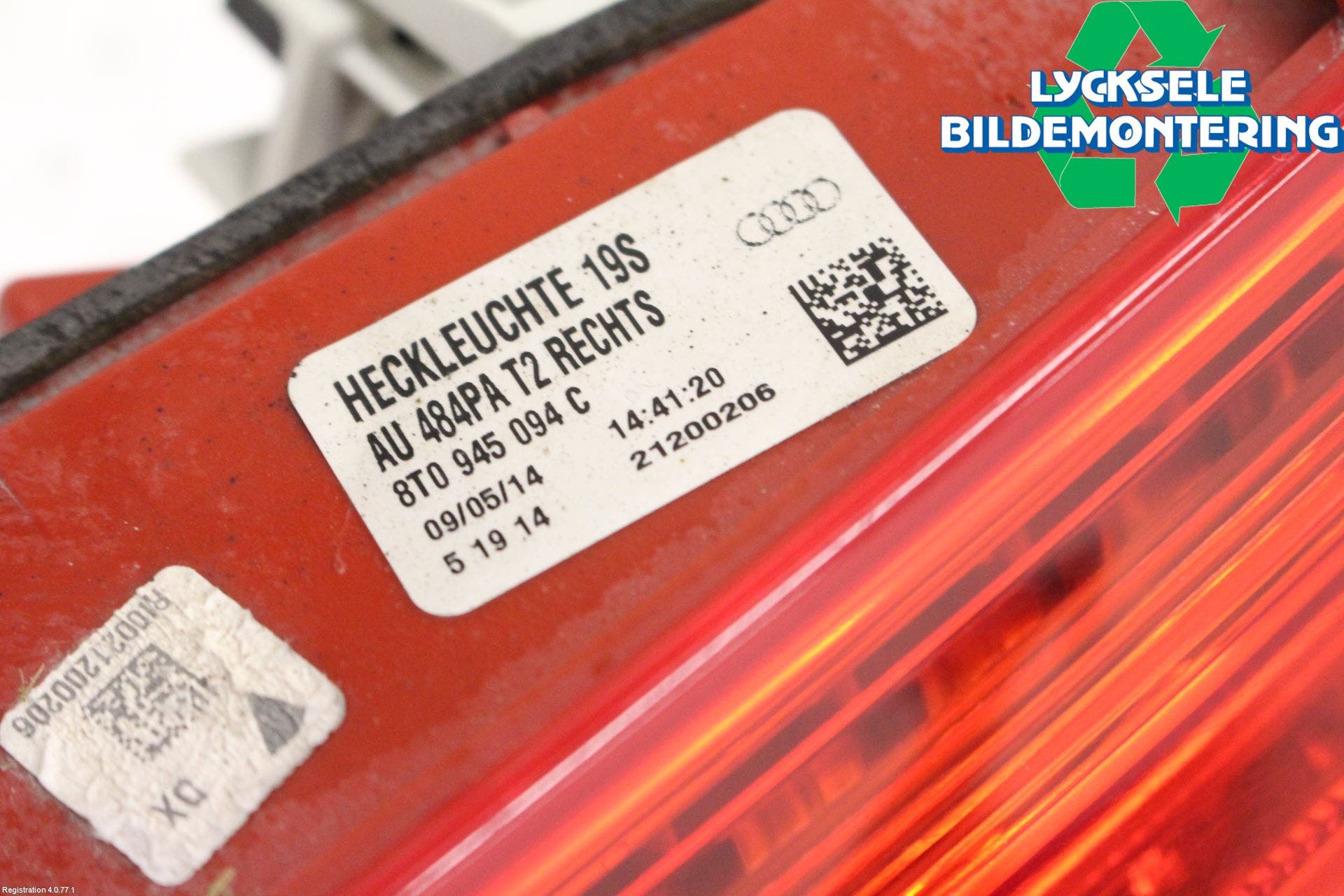 Audi A5 07-16 Bakljus Lucka Hö