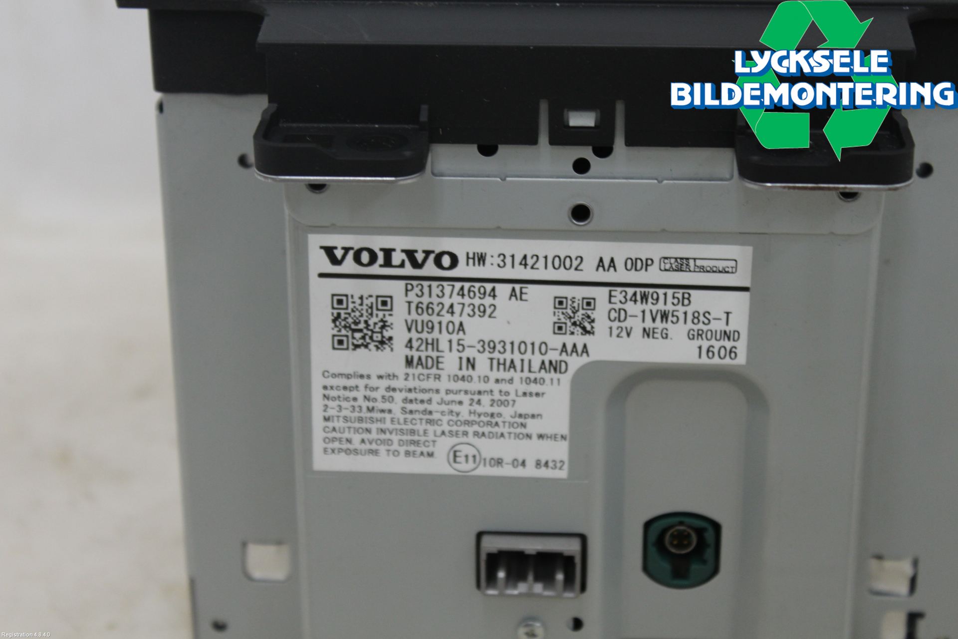 Volvo V90 17->> Cd Radio - Multimediapanel