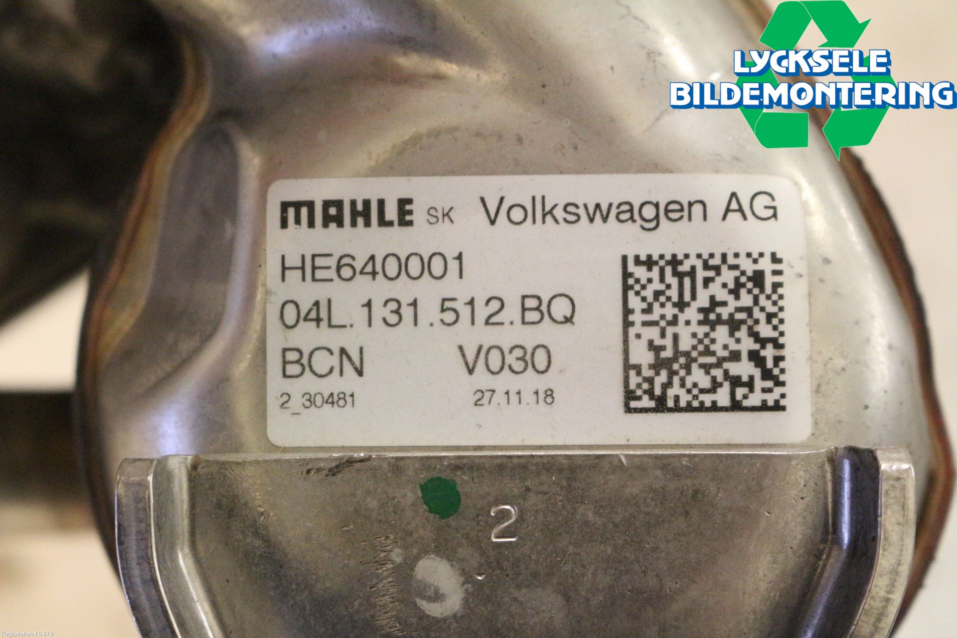 Volkswagen VW PASSAT 15-19 Avgaskylare