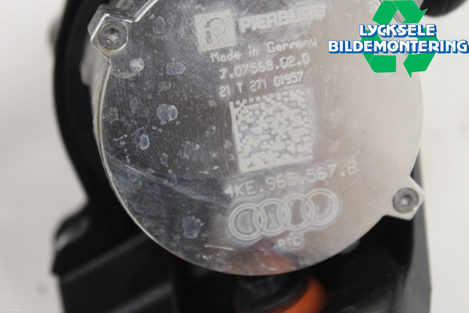 Audi E-TRON, S GE 19- Vattenpump