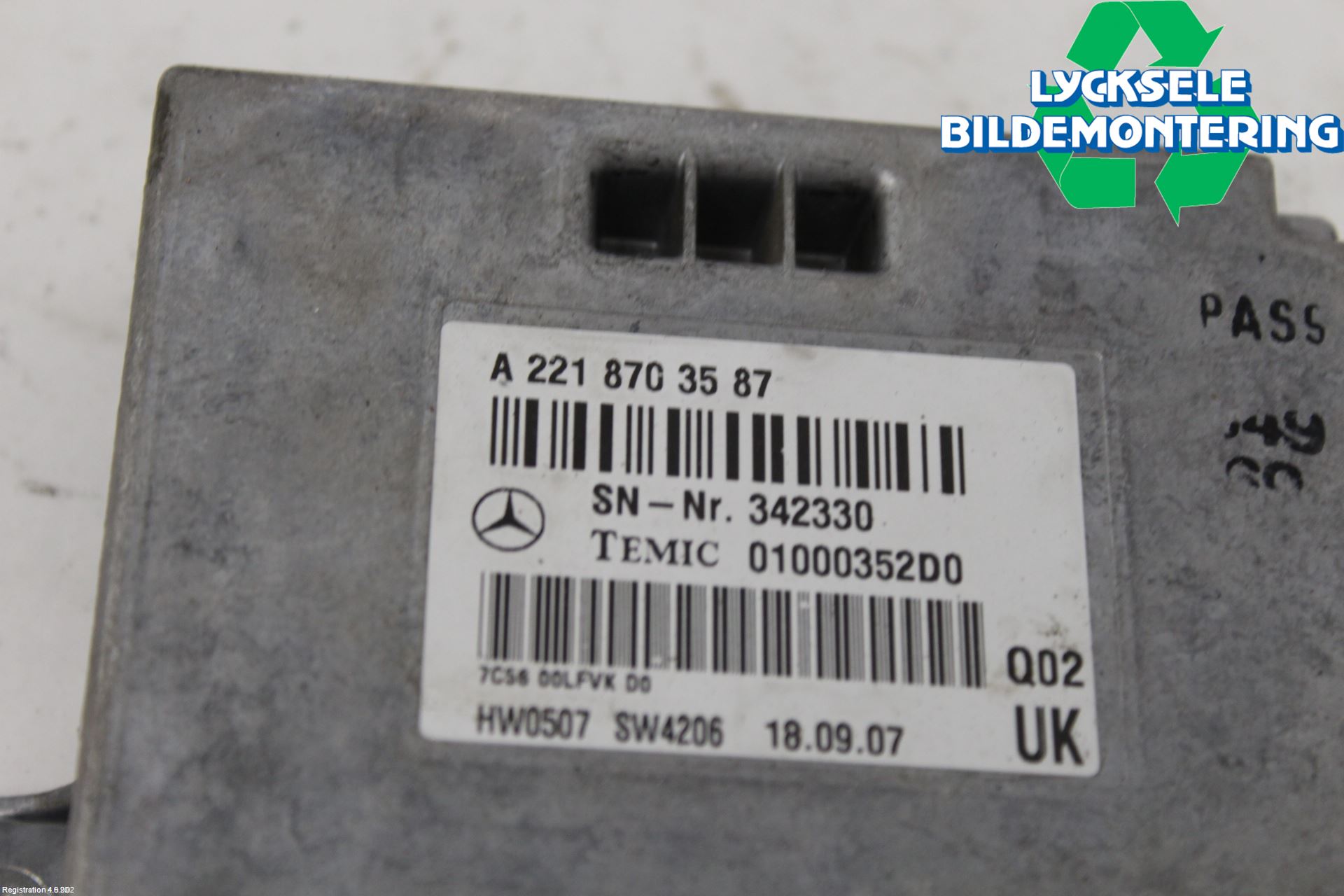 Mercedes-Benz MB CL-KLASS (C216) 07-14 Styrenhet Övrigt